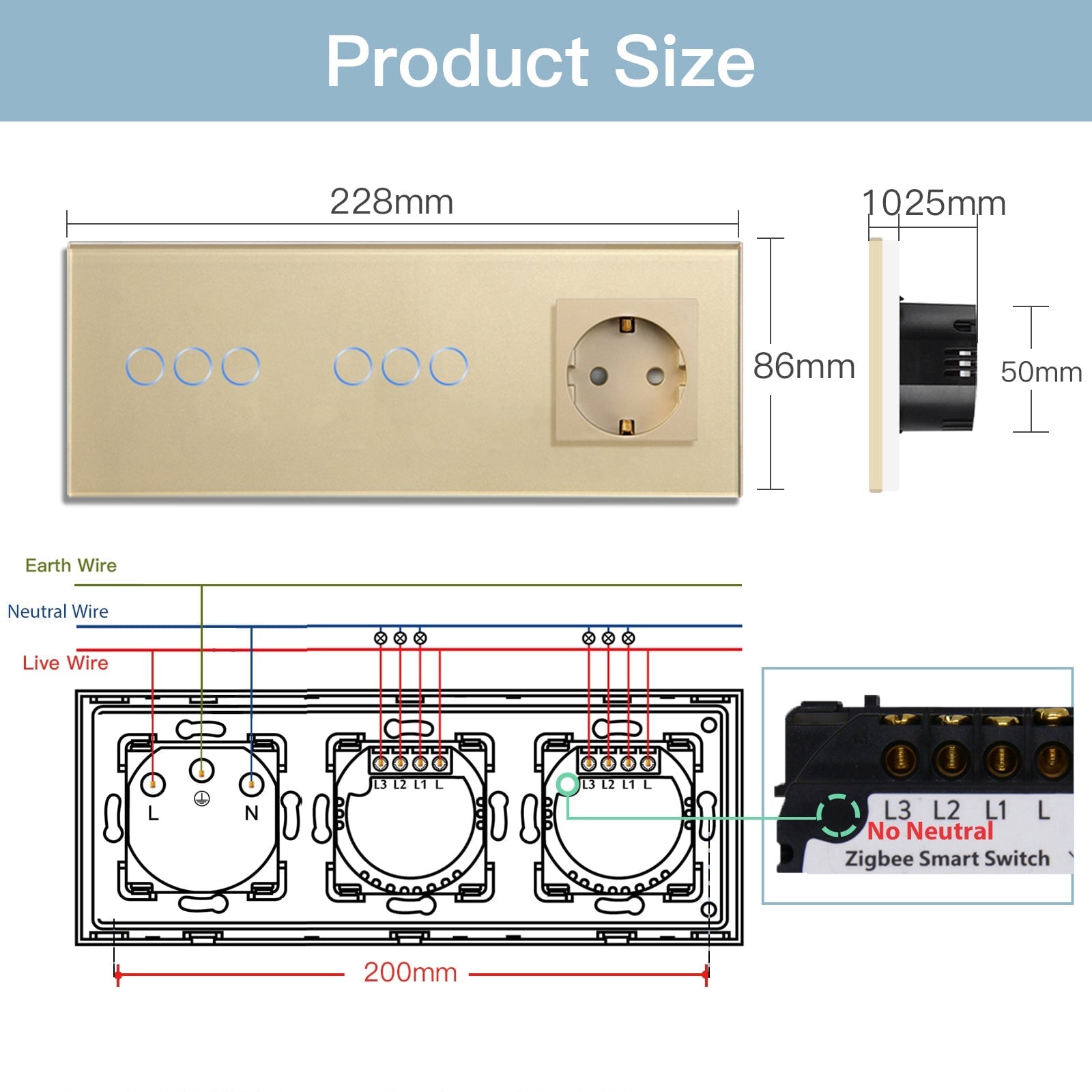 Bseed Double Zigbee Light Switches With EU Standard Not Smart Wall Sockets Light Switches Bseedswitch 