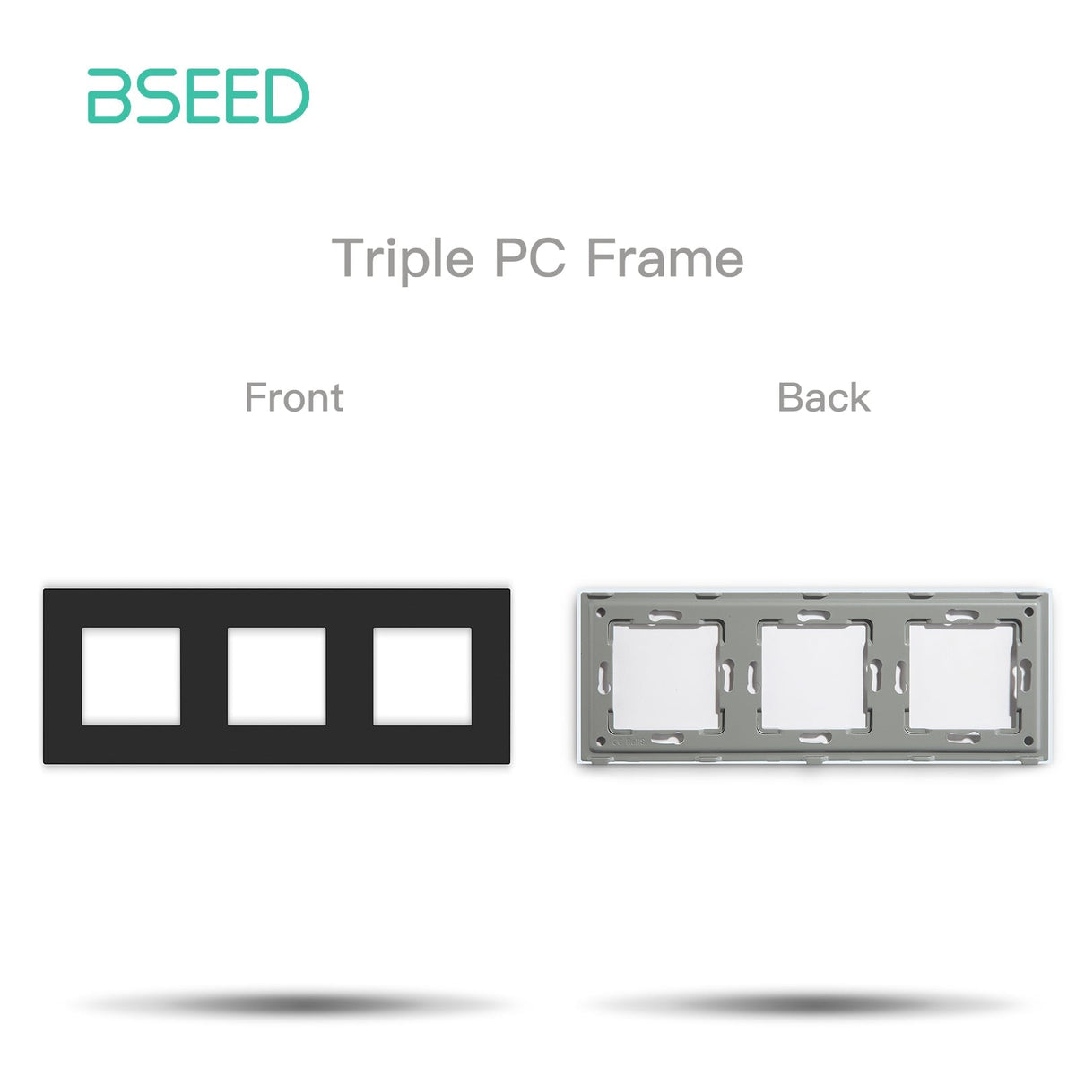 Bseed plastic frame socket 4 colors 1/2/3/4/5 slot DIY parts Wall Jacks & Braces Bseedswitch Black Triple 