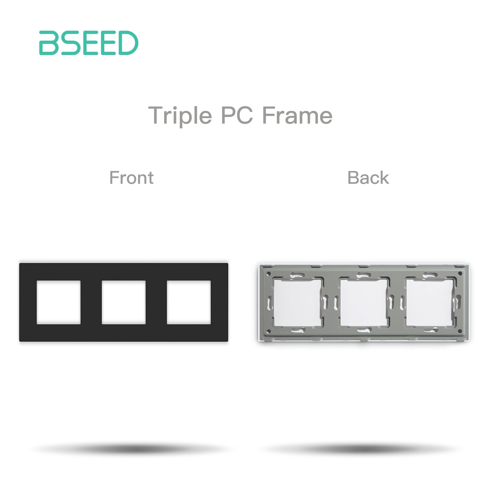 Bseed plastic frame socket 4 colors 1/2/3/4/5 slot DIY parts Wall Jacks & Braces Bseedswitch Black Triple 