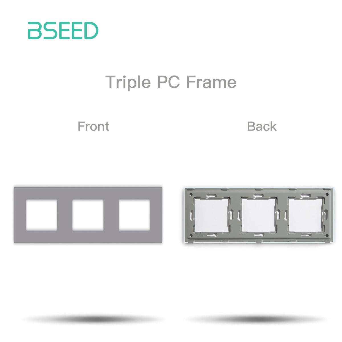 Bseed plastic frame socket 4 colors 1/2/3/4/5 slot DIY parts Wall Jacks & Braces Bseedswitch Grey Triple 