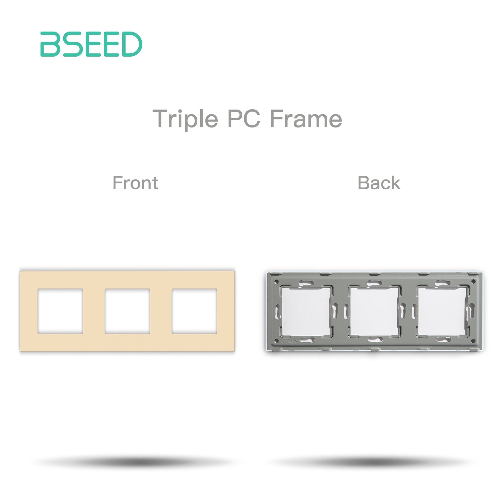 Bseed plastic frame socket 4 colors 1/2/3/4/5 slot DIY parts Wall Jacks & Braces Bseedswitch Gold Triple 