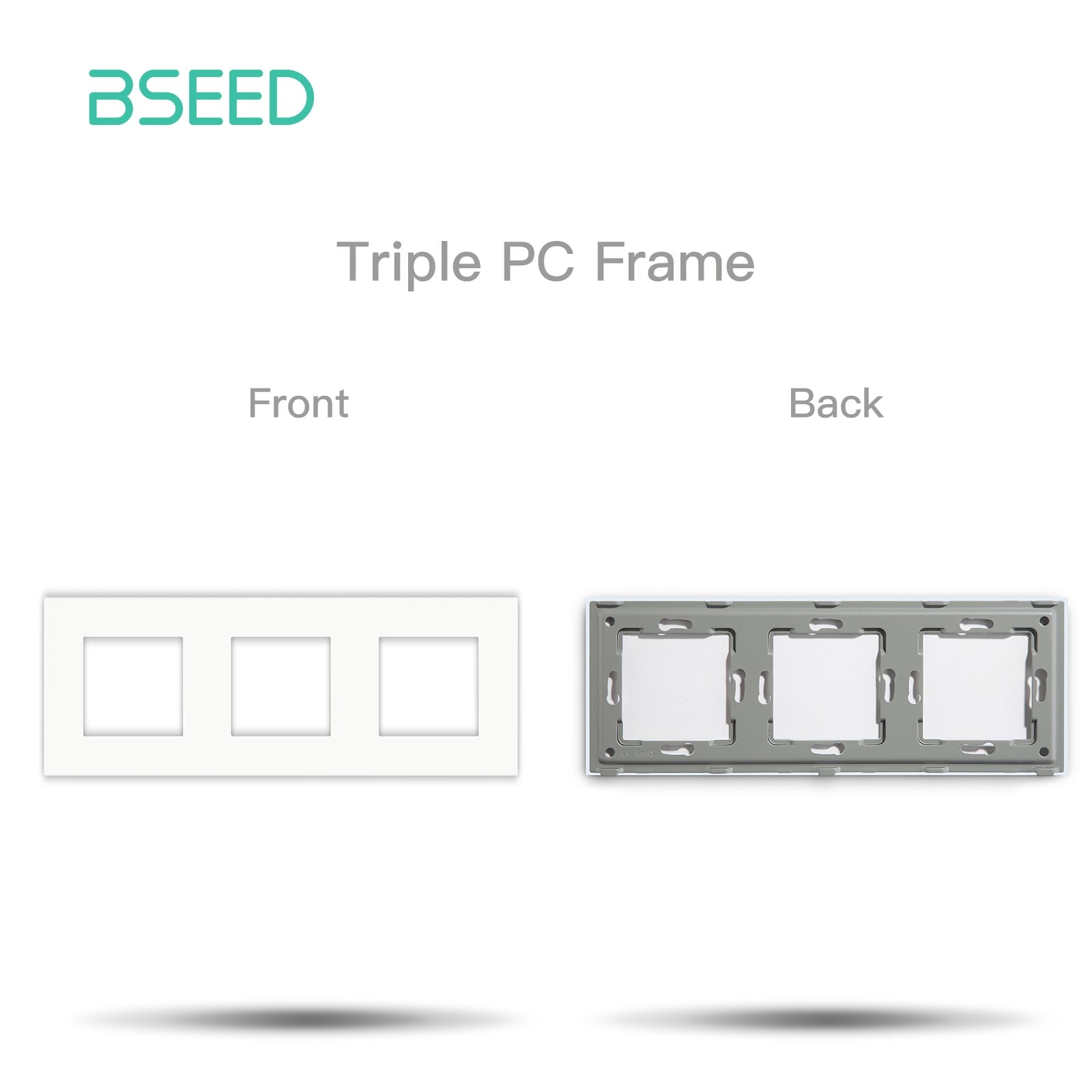 Bseed plastic frame socket 4 colors 1/2/3/4/5 slot DIY parts Wall Jacks & Braces Bseedswitch White Triple 