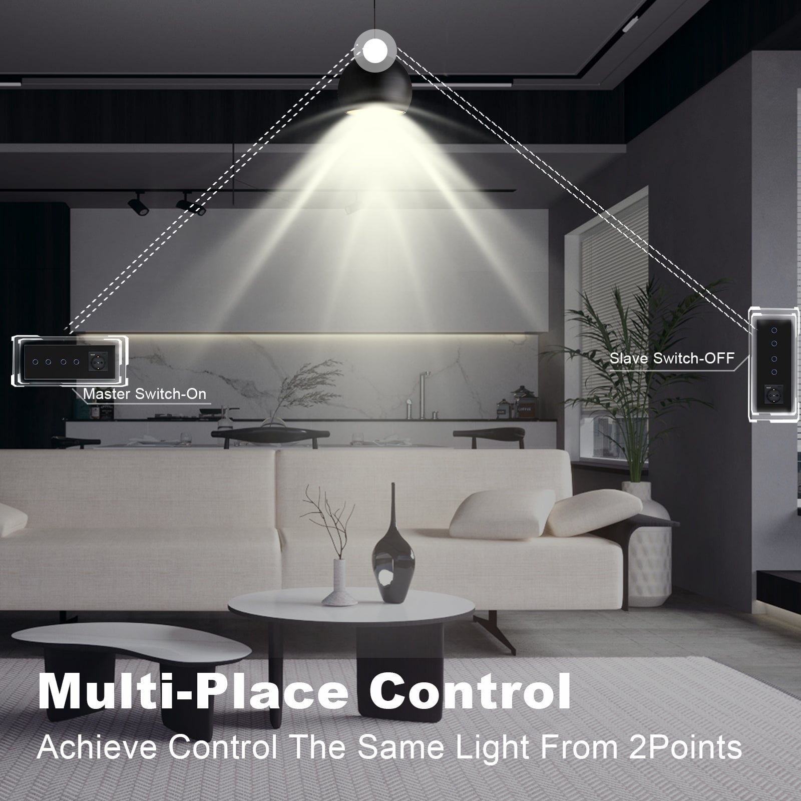 BSEED Double Touch 1/2/3 Gnag 1/2/3 Way Light Switch With EU Socket With Type-C Power Outlets & Sockets Bseedswitch 