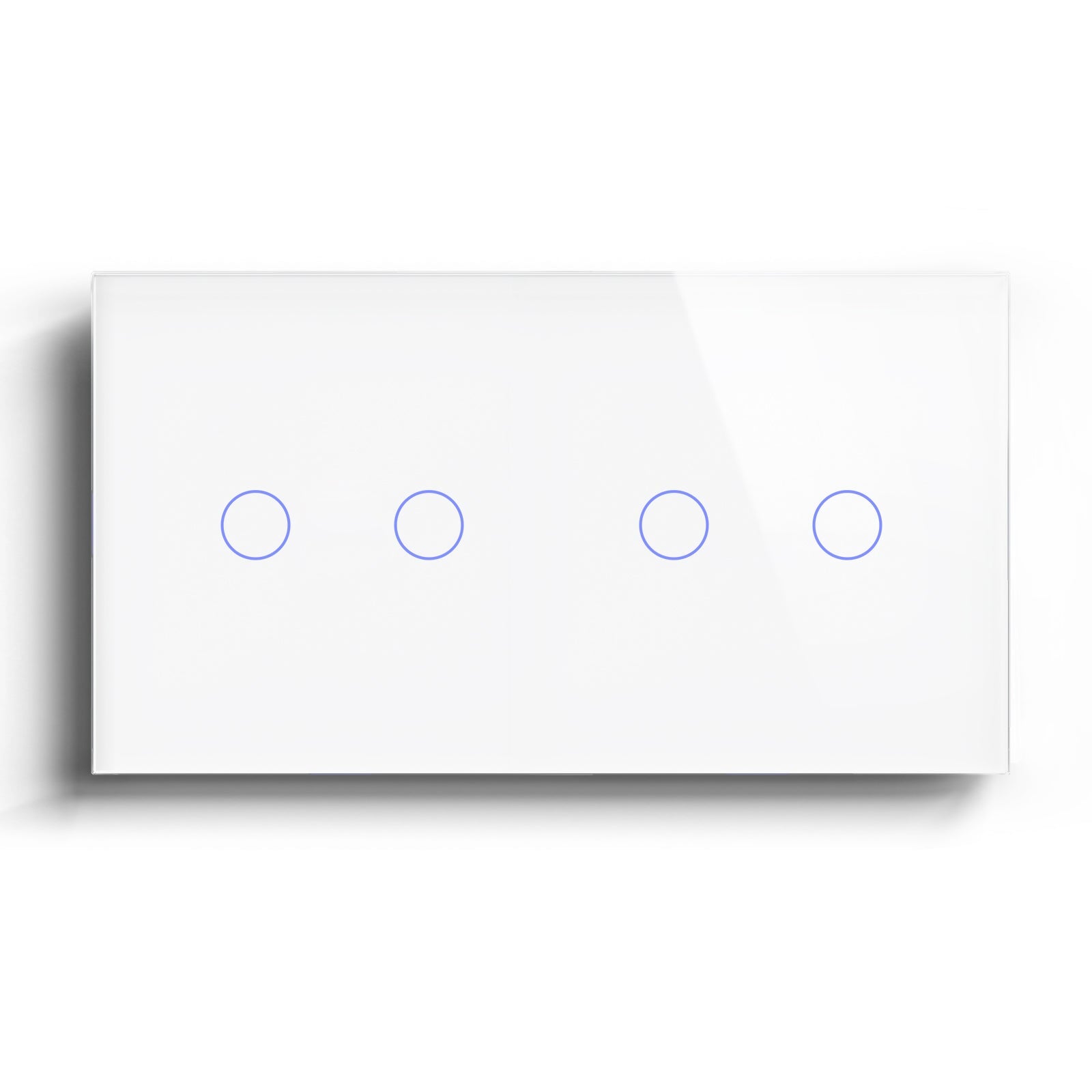 Bseed Double Touch Switch 1/2/3 Way 157mm 300W Wall Plates & Covers Bseedswitch White 2Gang + 2Gang 1Way