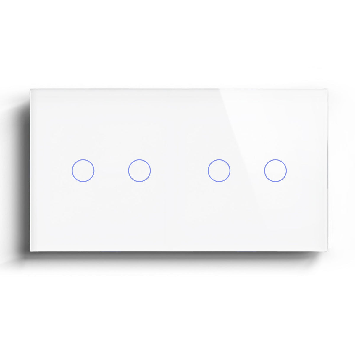 Bseed Double Touch Switch 1/2/3 Way 157mm 300W Wall Plates & Covers Bseedswitch White 2Gang + 2Gang 2Way