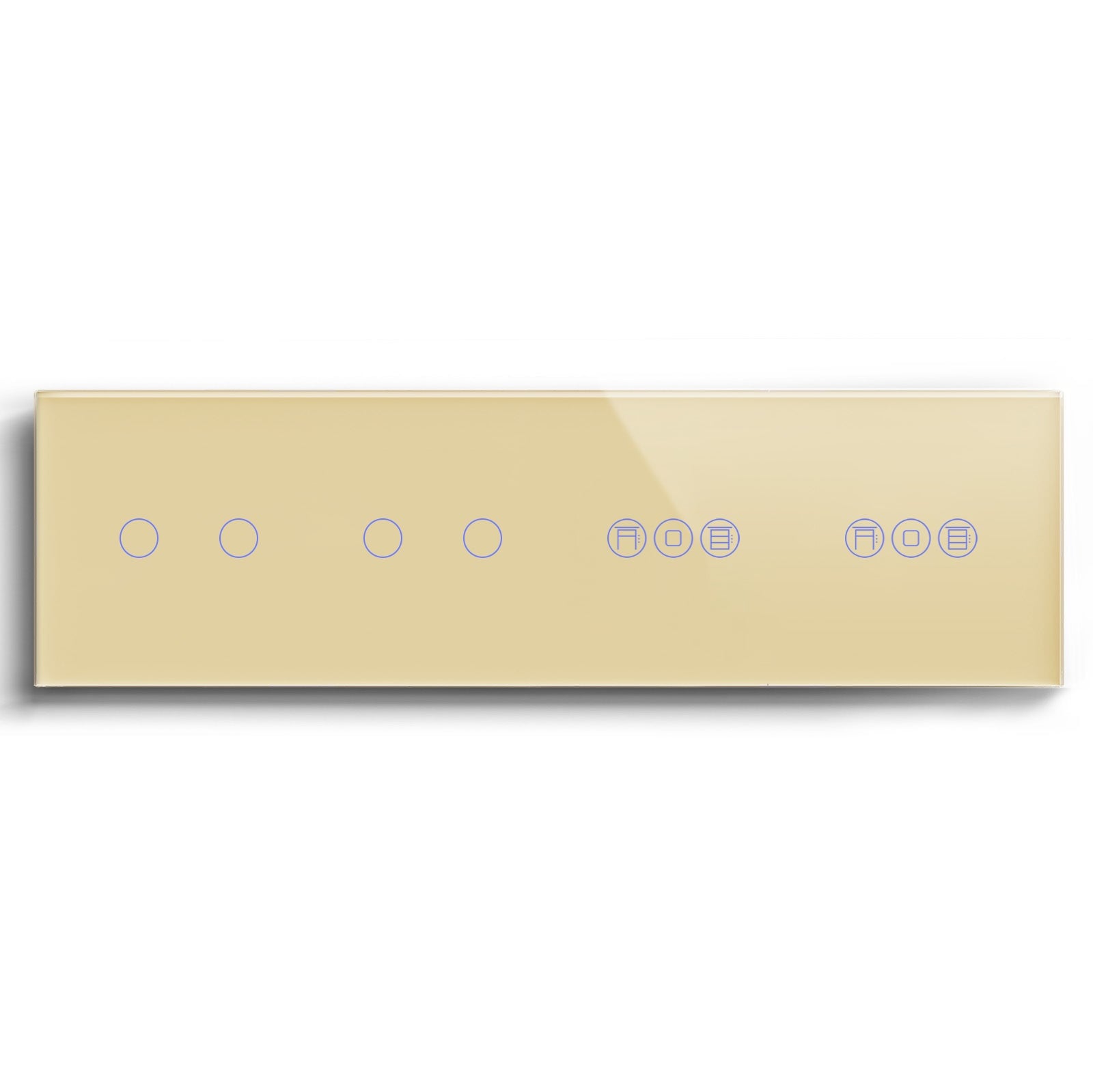 BSEED Double 1/2/3 Gang WiFi Switch With Double Roller Shutter Switch 299mm Light Switches Bseedswitch Gold 2Gang +2Gang+Double Shutter Switch 