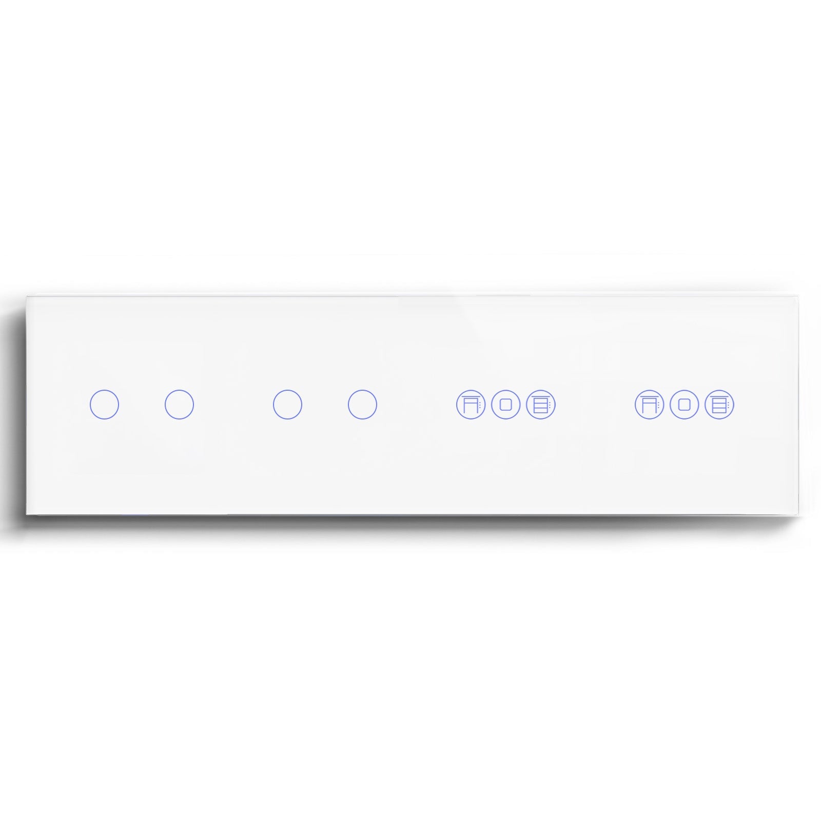 BSEED Double 1/2/3 Gang WiFi Switch With Double Roller Shutter Switch 299mm Light Switches Bseedswitch White 2Gang +2Gang+Double Shutter Switch 