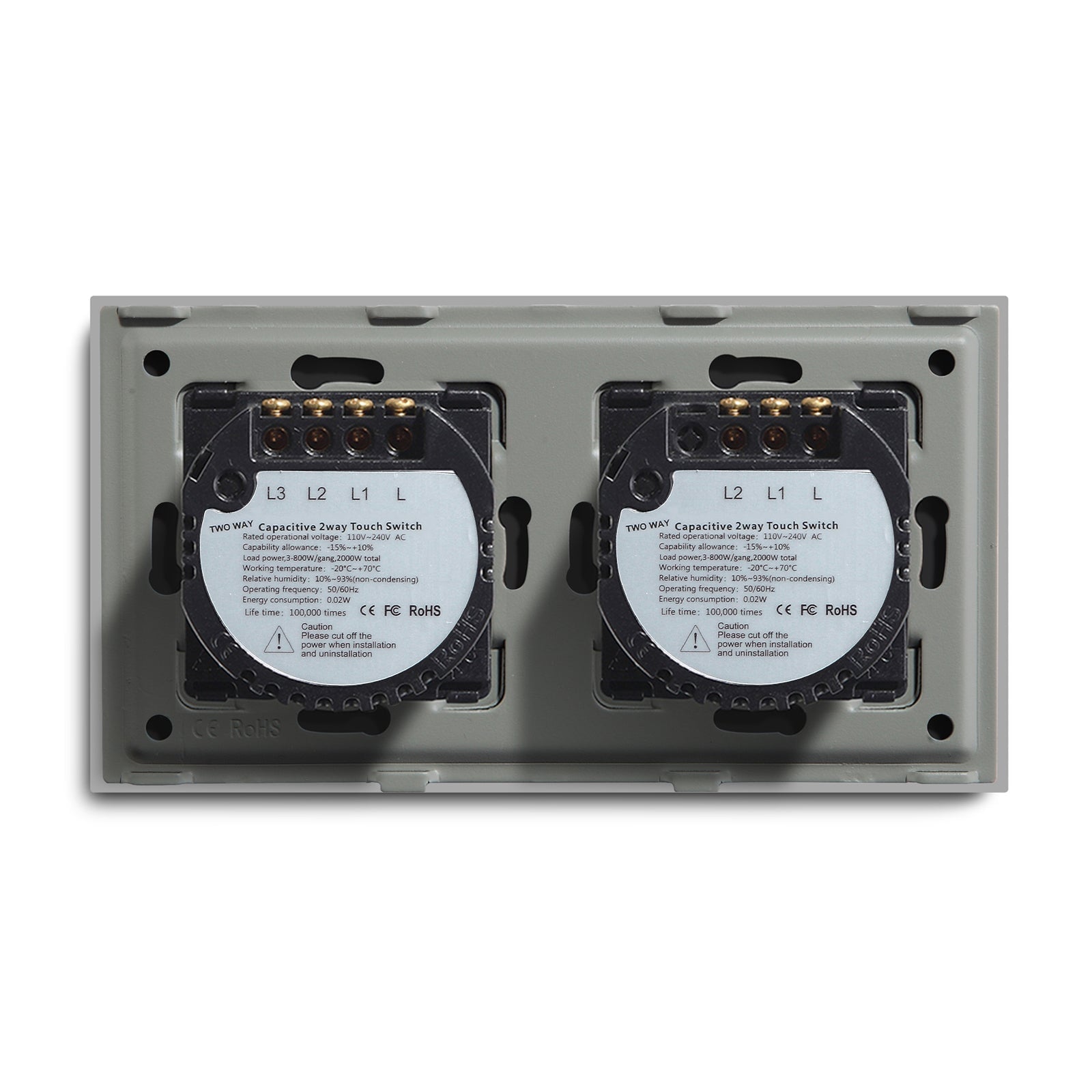 Bseed Double Touch Switch 1/2/3 Way 157mm 300W Wall Plates & Covers Bseedswitch 