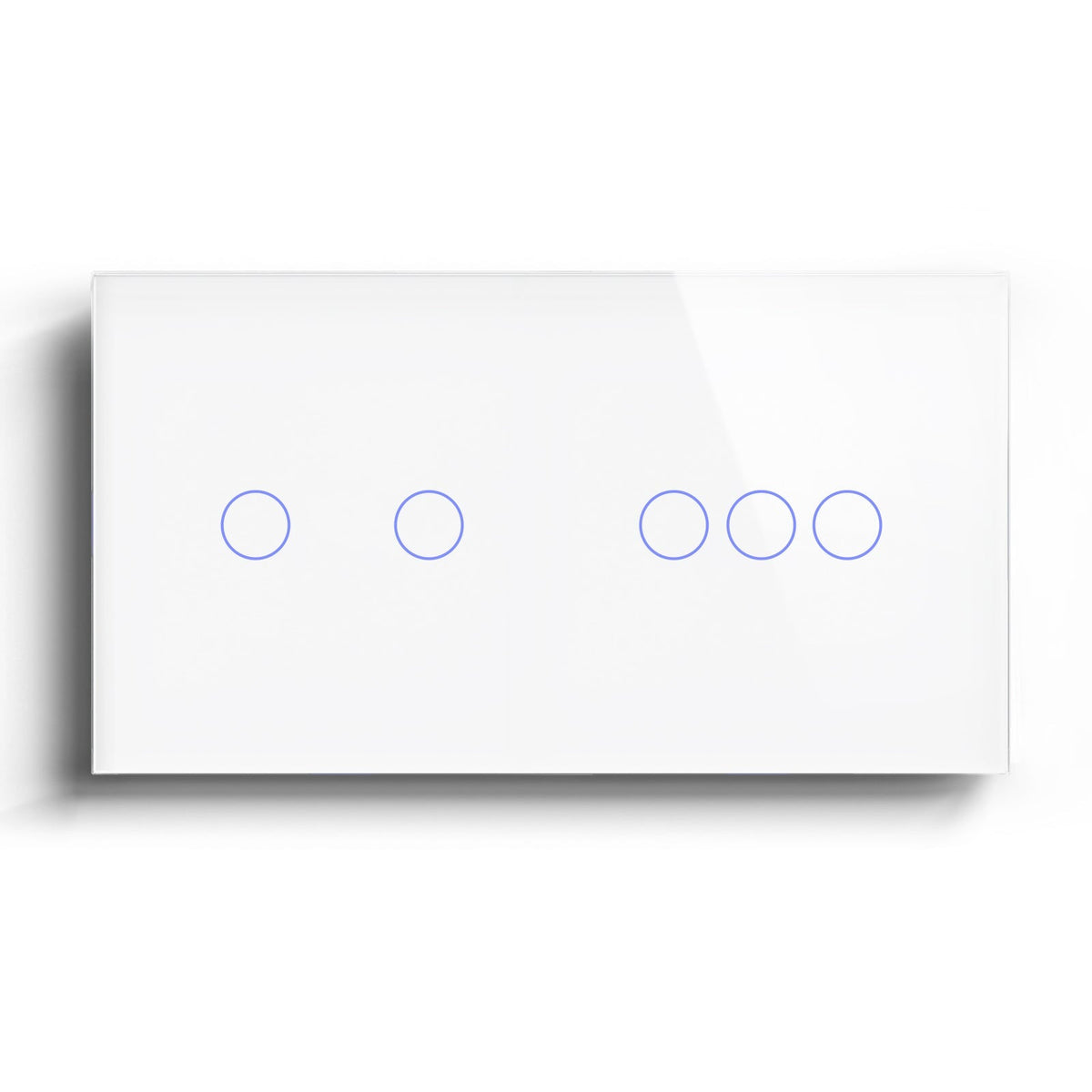 Bseed Double Touch Switch 1/2/3 Way 157mm 300W Wall Plates & Covers Bseedswitch White 2Gang + 3Gang 1Way