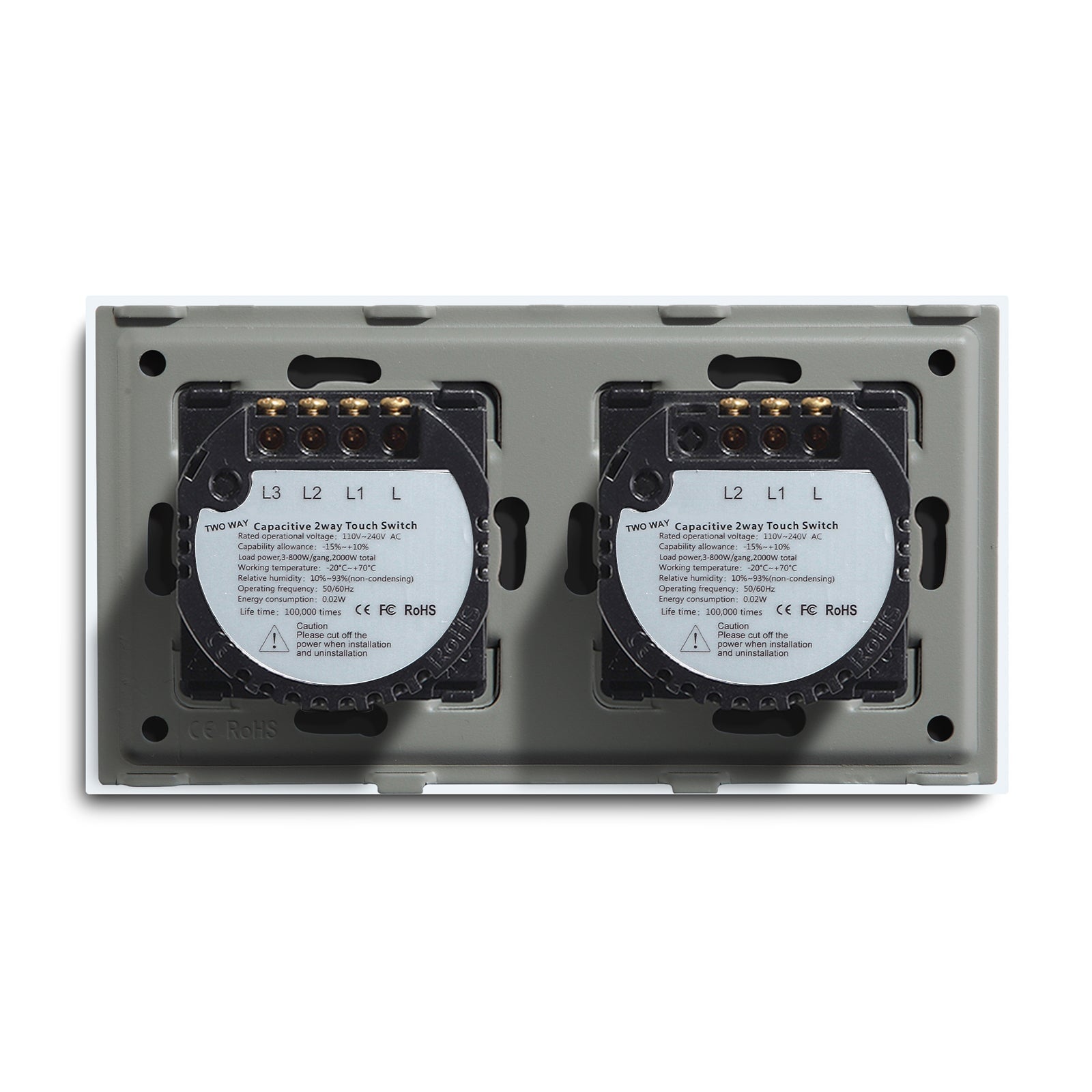 Bseed Double Touch Switch 1/2/3 Way 157mm 300W Wall Plates & Covers Bseedswitch 