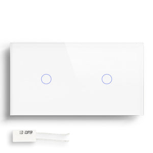 Bseed Touch Light Switch 1/2/3 Gang 1Way With Dimmer Switch Glass Panel 157mm Light Switches Bseedswitch 