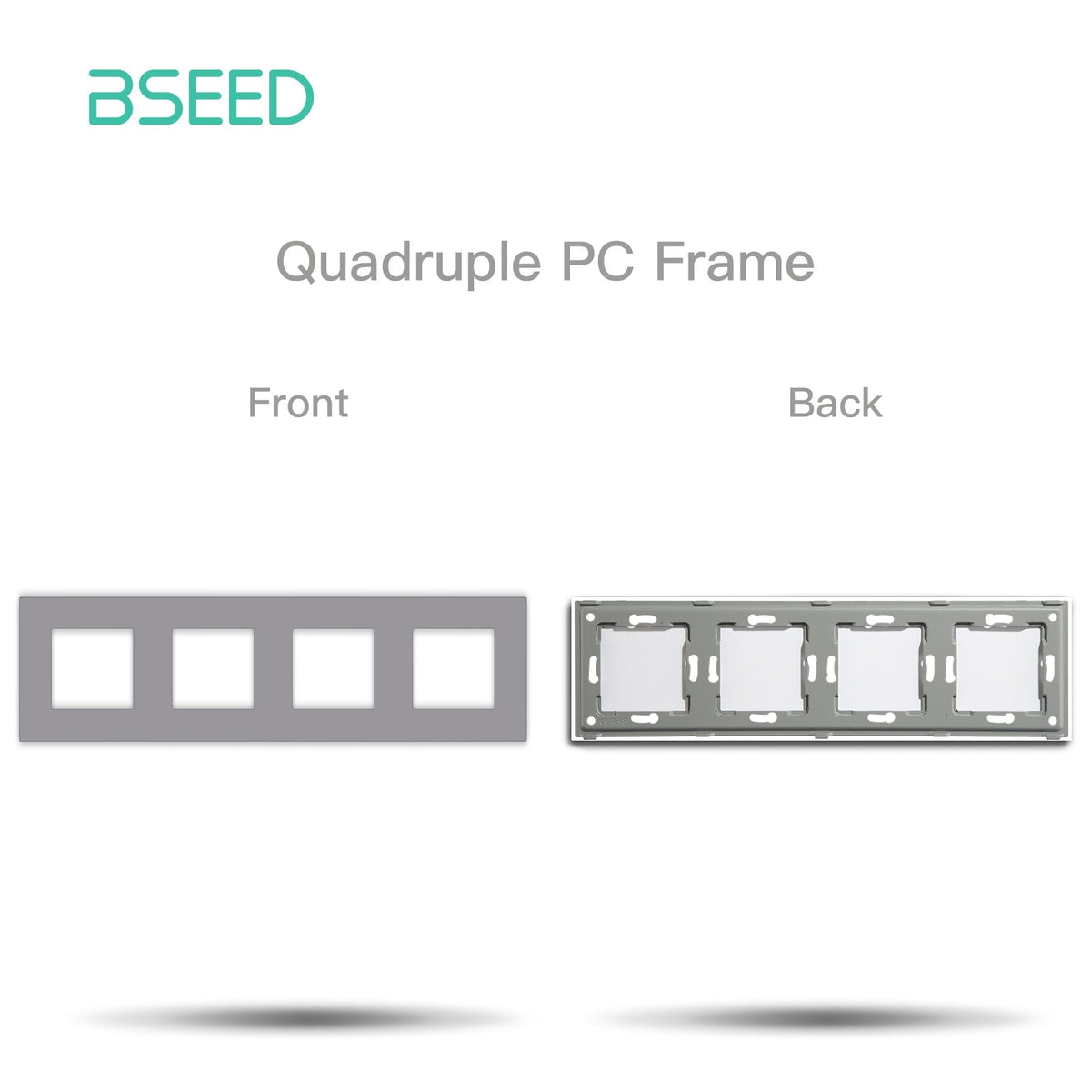 Bseed plastic frame socket 4 colors 1/2/3/4/5 slot DIY parts Wall Jacks & Braces Bseedswitch Grey Quadruple 