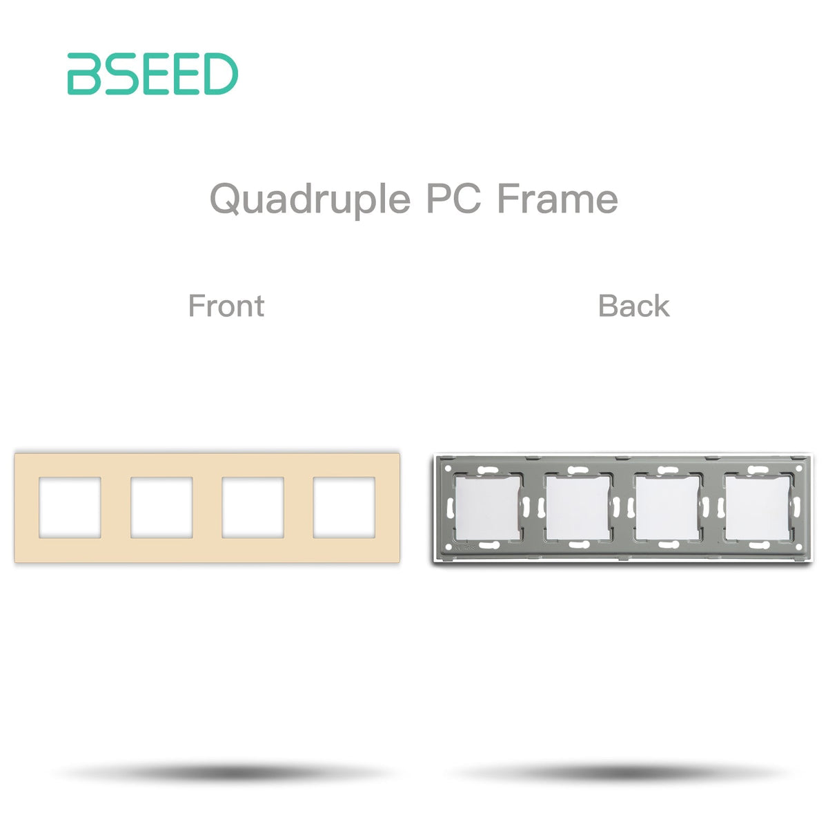 Bseed plastic frame socket 4 colors 1/2/3/4/5 slot DIY parts Wall Jacks & Braces Bseedswitch Gold Quadruple 