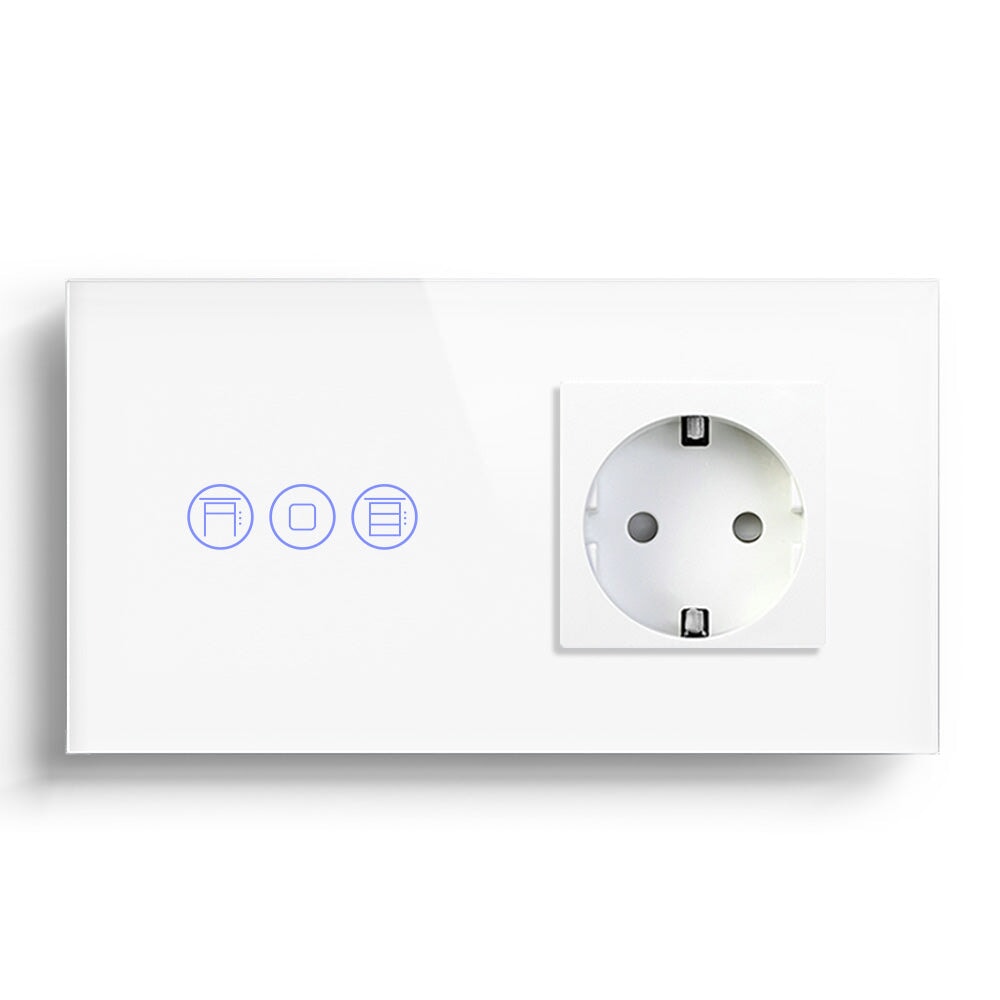 Bseed Touch Wifi Shutter Switch EU Standard Socket Without Wifi Power Outlets & Sockets Bseedswitch 