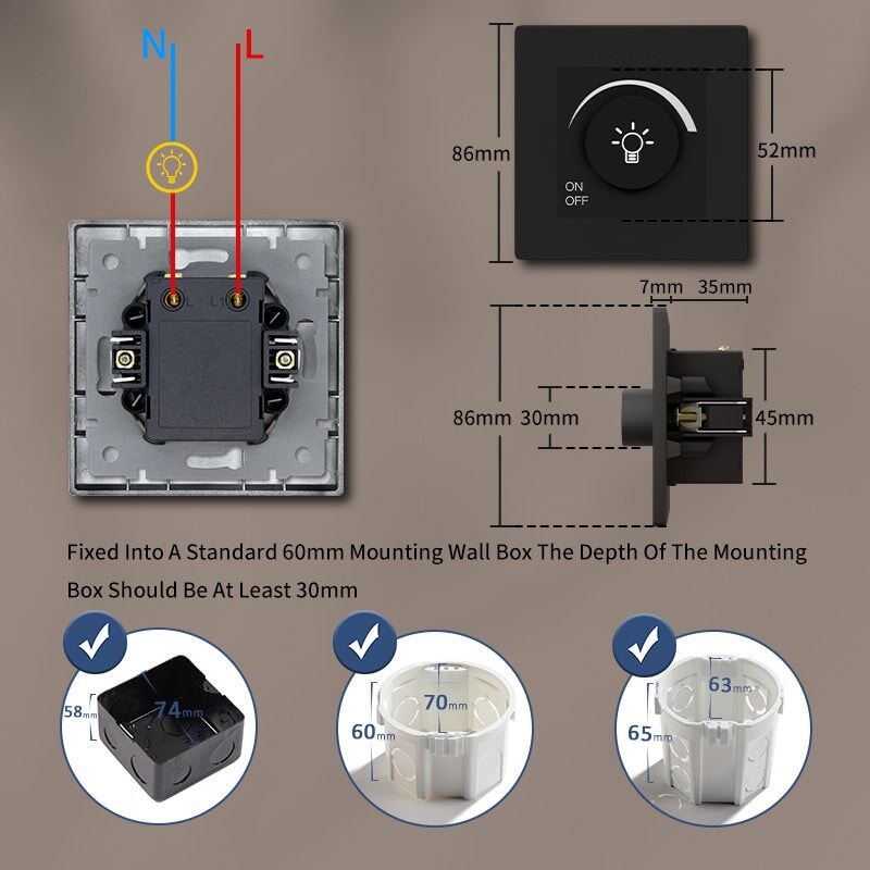 BSEED Rotary Knob Dimmer Light Switch Light Switches Bseedswitch 