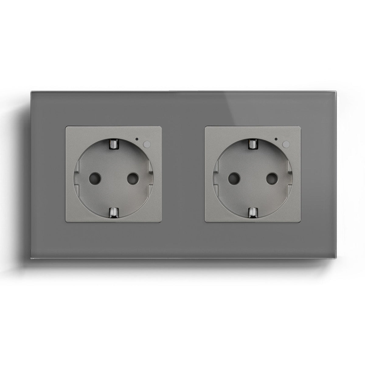 Bseed Wifi EU Standard Socket Wall Sockets With Energy Monitoring Power Outlets & Sockets Bseedswitch Grey Double 