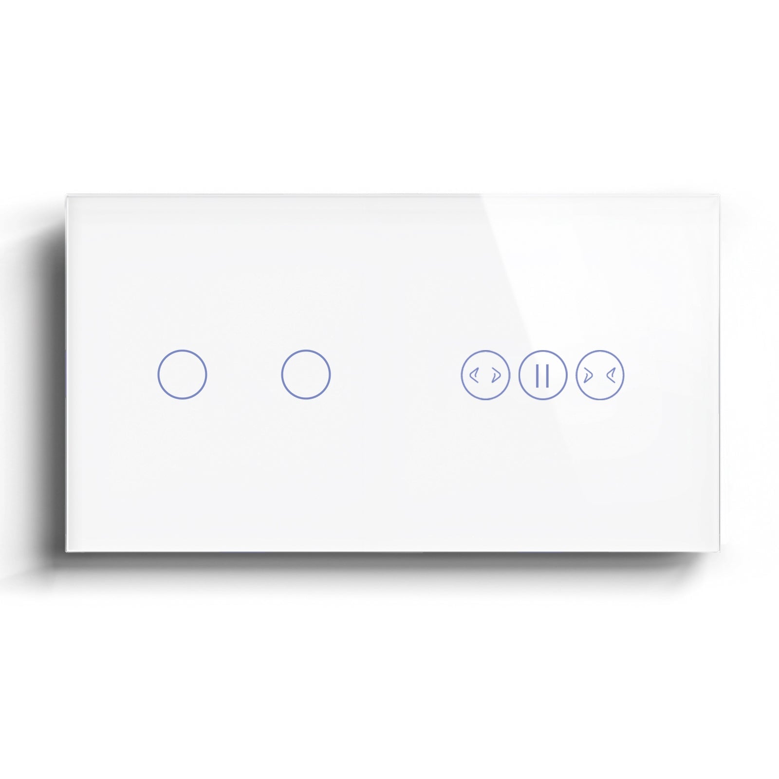 Bseed Wifi Curtain Switch Smart Touch Switch 1/2/3 gang 1/2/3Way Wireless Smart Touch Curtain Switch App Control Alexa Light Switches Bseedswitch White 2 Gang With Curtain Switch 