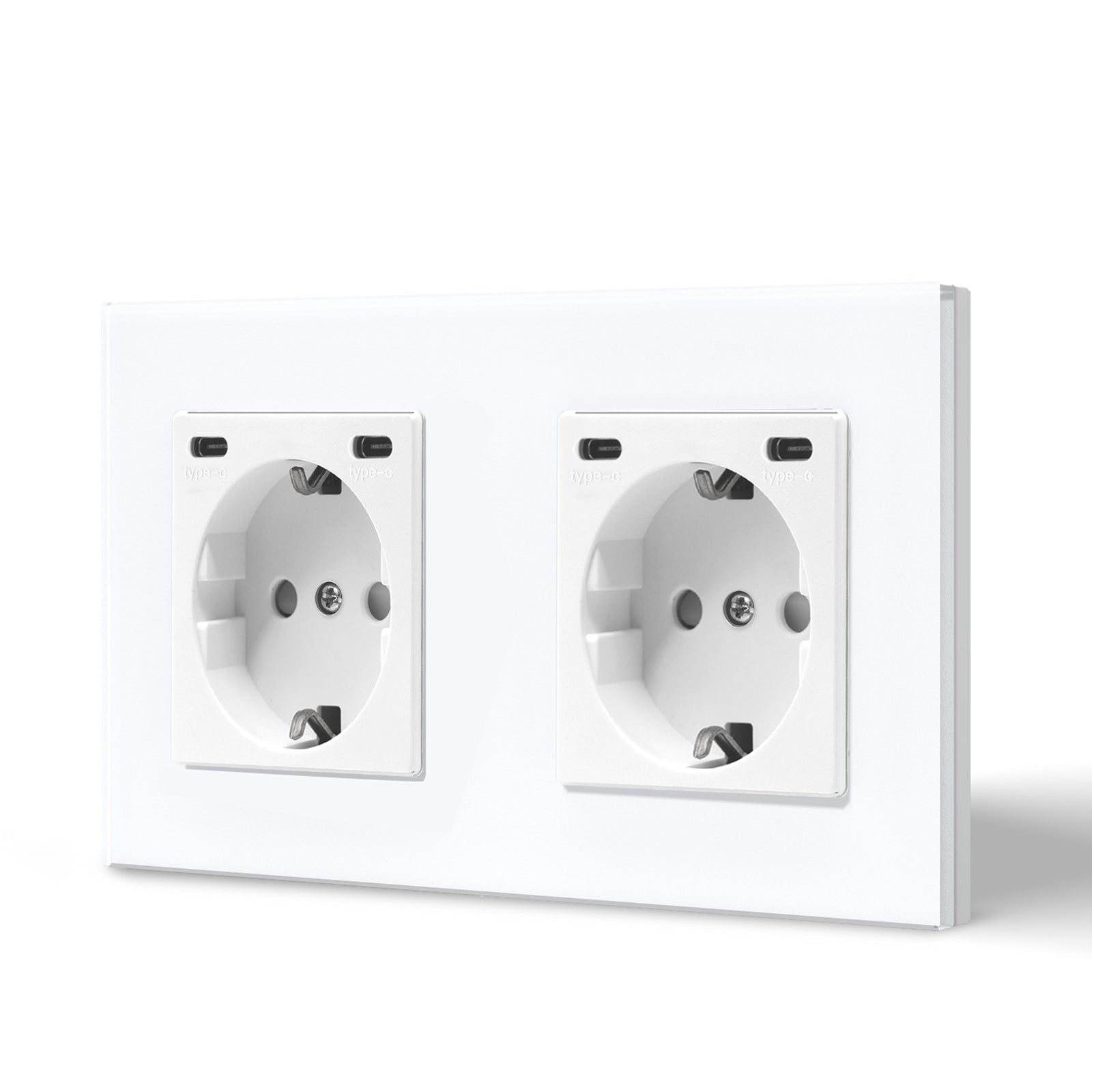 BSEED EU sockets with Double 2.1A Type-C Interface Outlet Wall Socket With Waterproof Power Outlets & Sockets Bseedswitch 