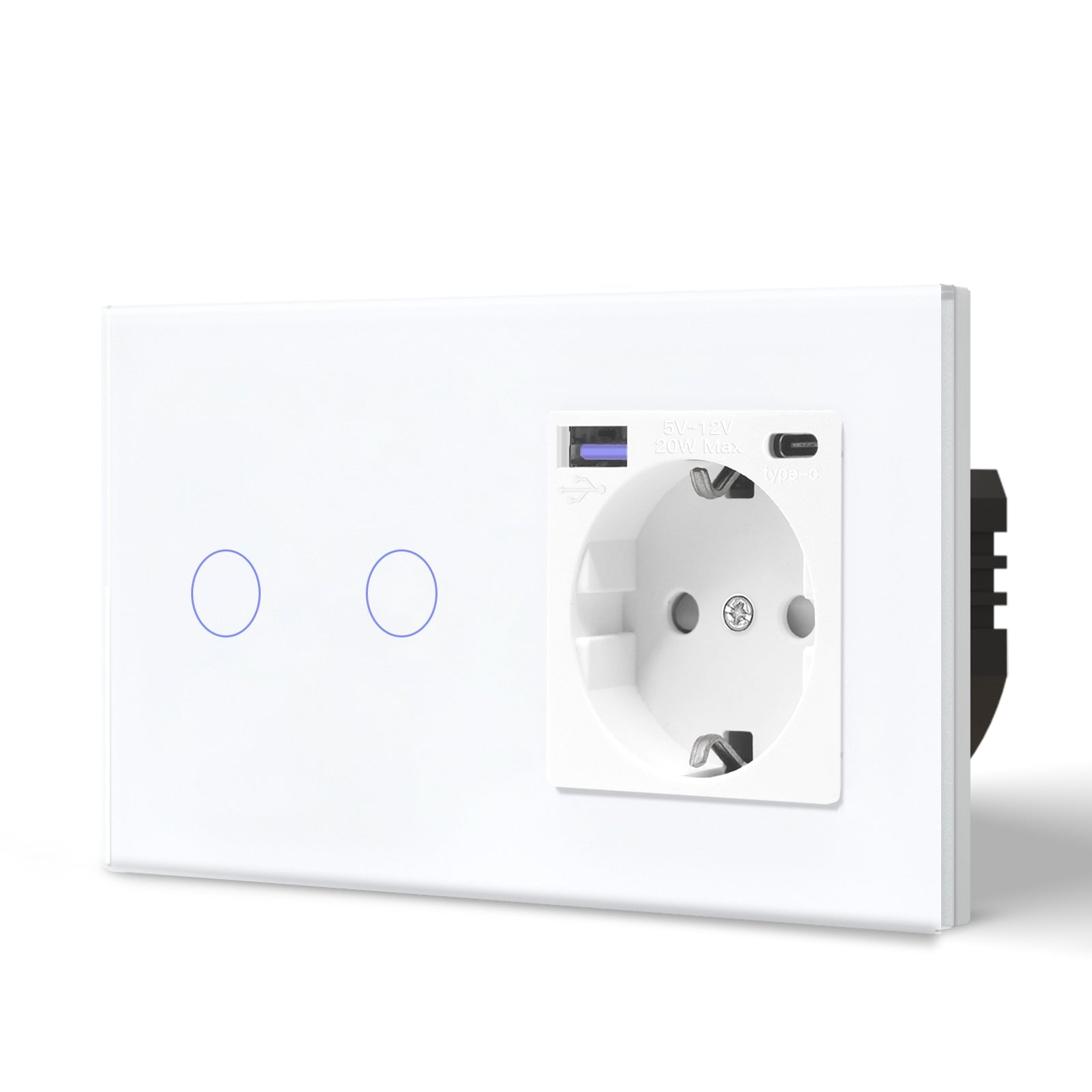 BSEED 1/2/3 Gang Wifi Light Switch Plus EU Wall USB Socket fast charge Type-c Light Switches Bseedswitch 