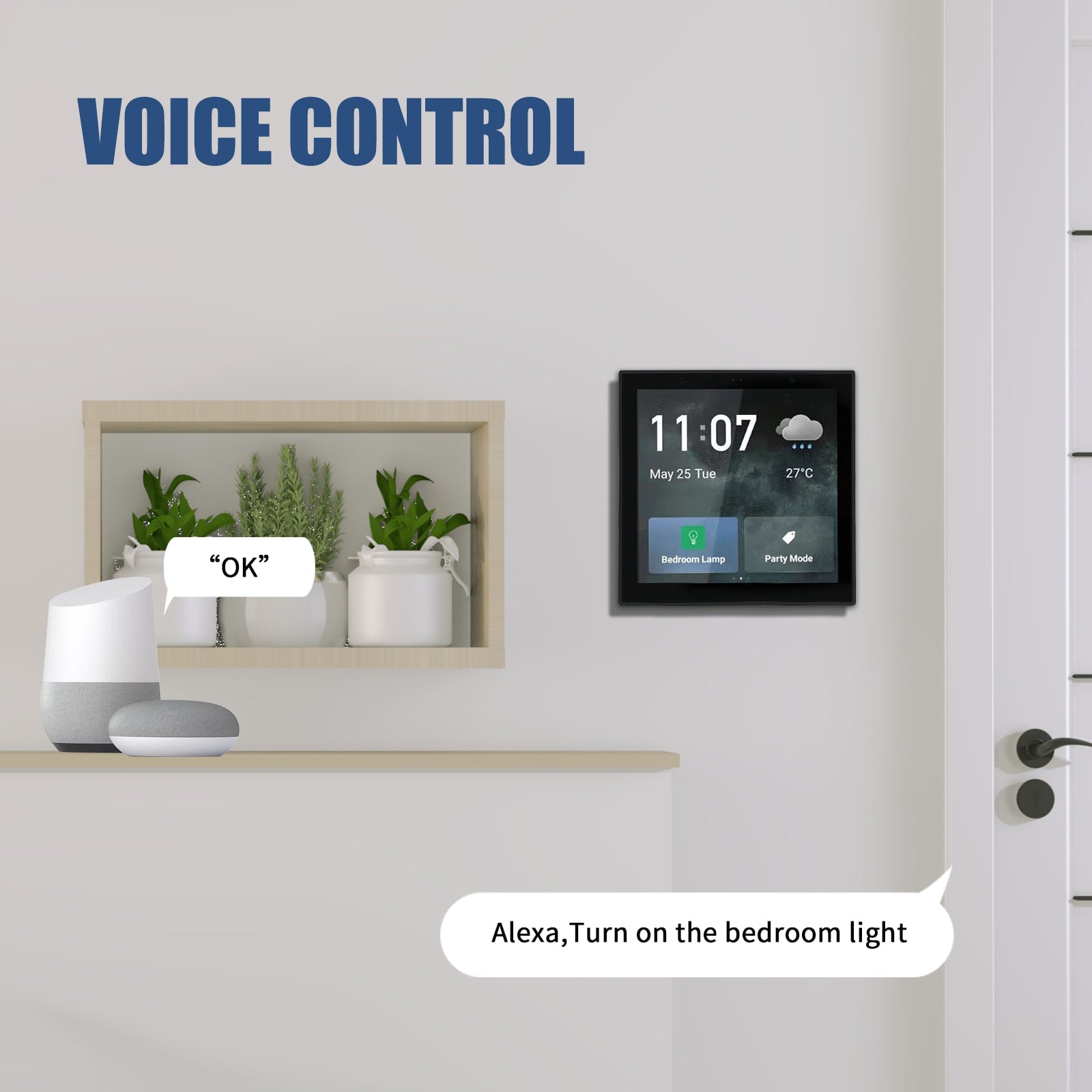 Smart Central Control 4 Inch Panel White central control panel Bseedswitch 