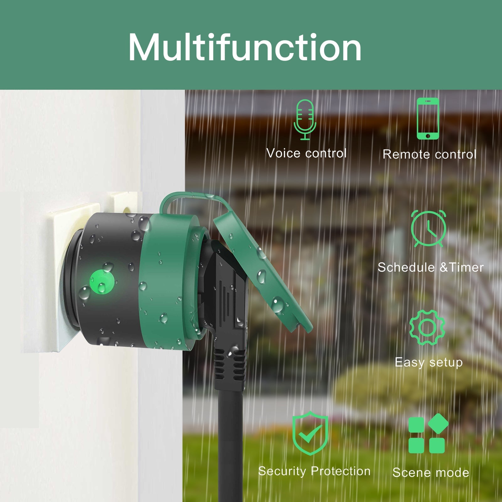 BSEED IP44 waterproof smart WiFi EU plug Power Outlets & Sockets Bseedswitch 