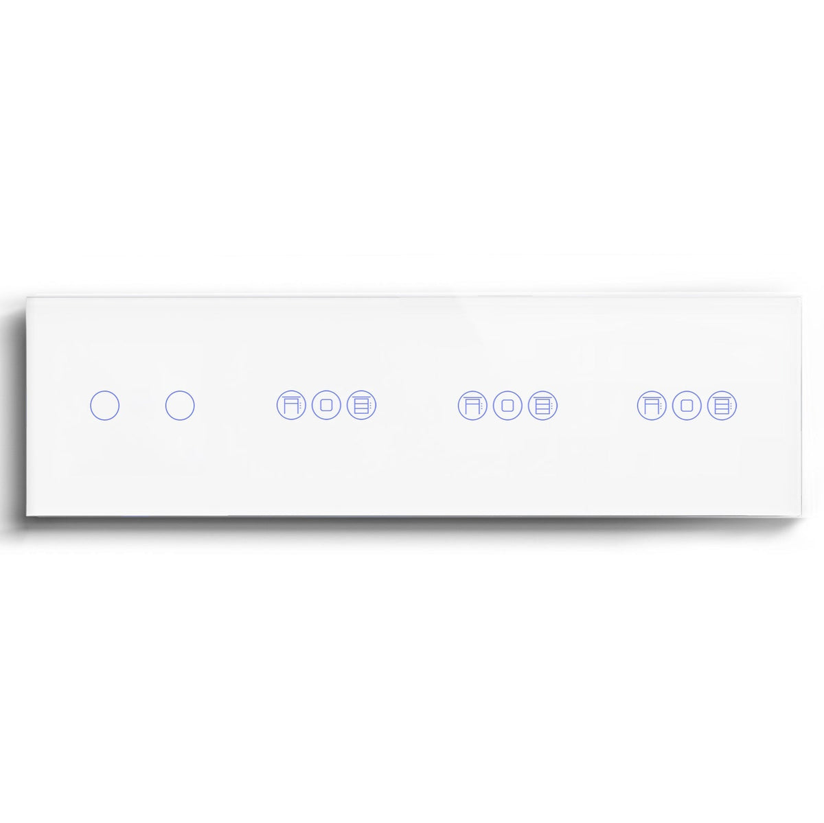 BSEED 1/2/3 Gang WiFi Switch With Triple Roller Shutter Switch 299mm Light Switches Bseedswitch White 2Gang with Triple Shutter Switch 