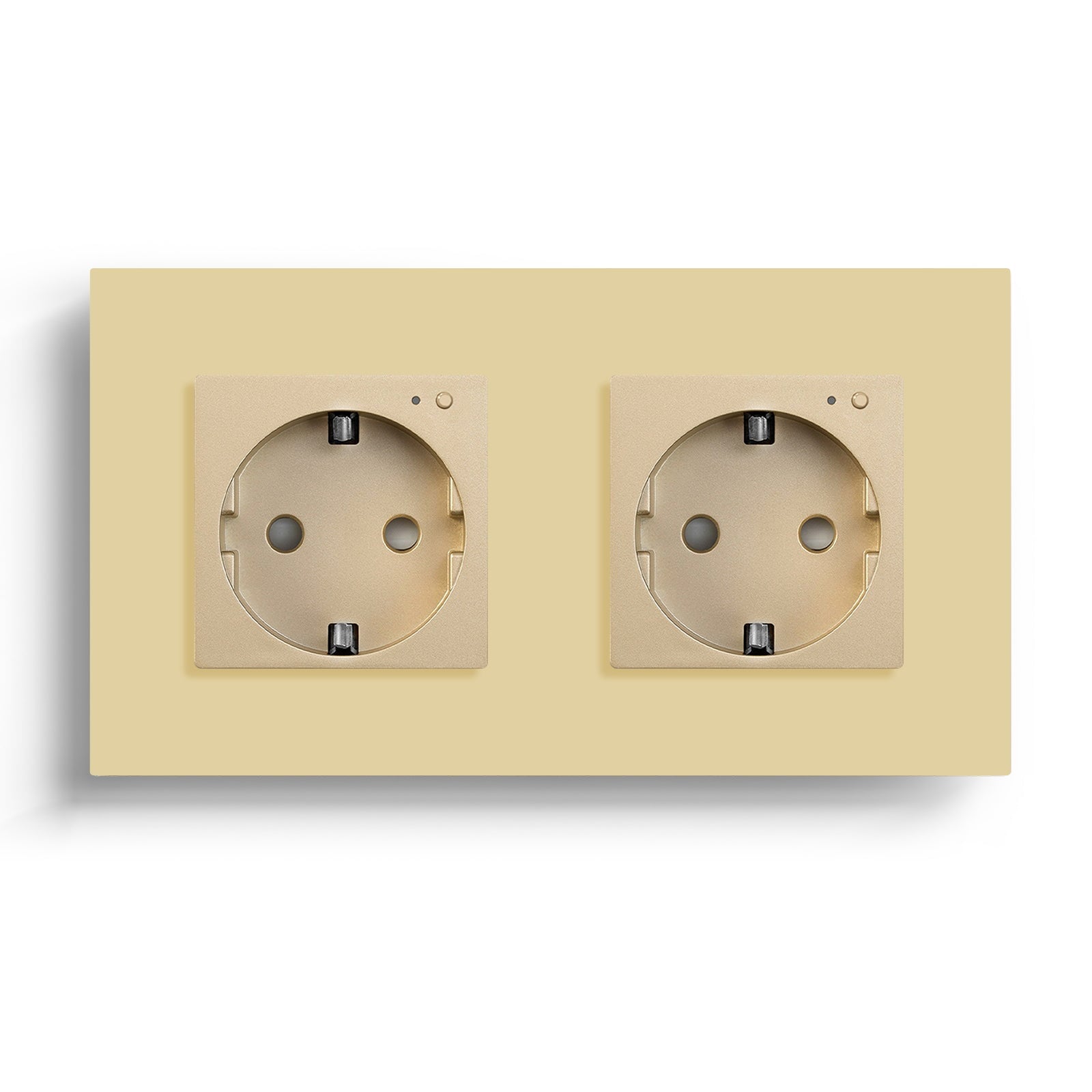 Bseed Wifi EU Wall Sockets With Energy Monitoring PC Panel Power Outlets & Sockets Bseedswitch Gold Double 