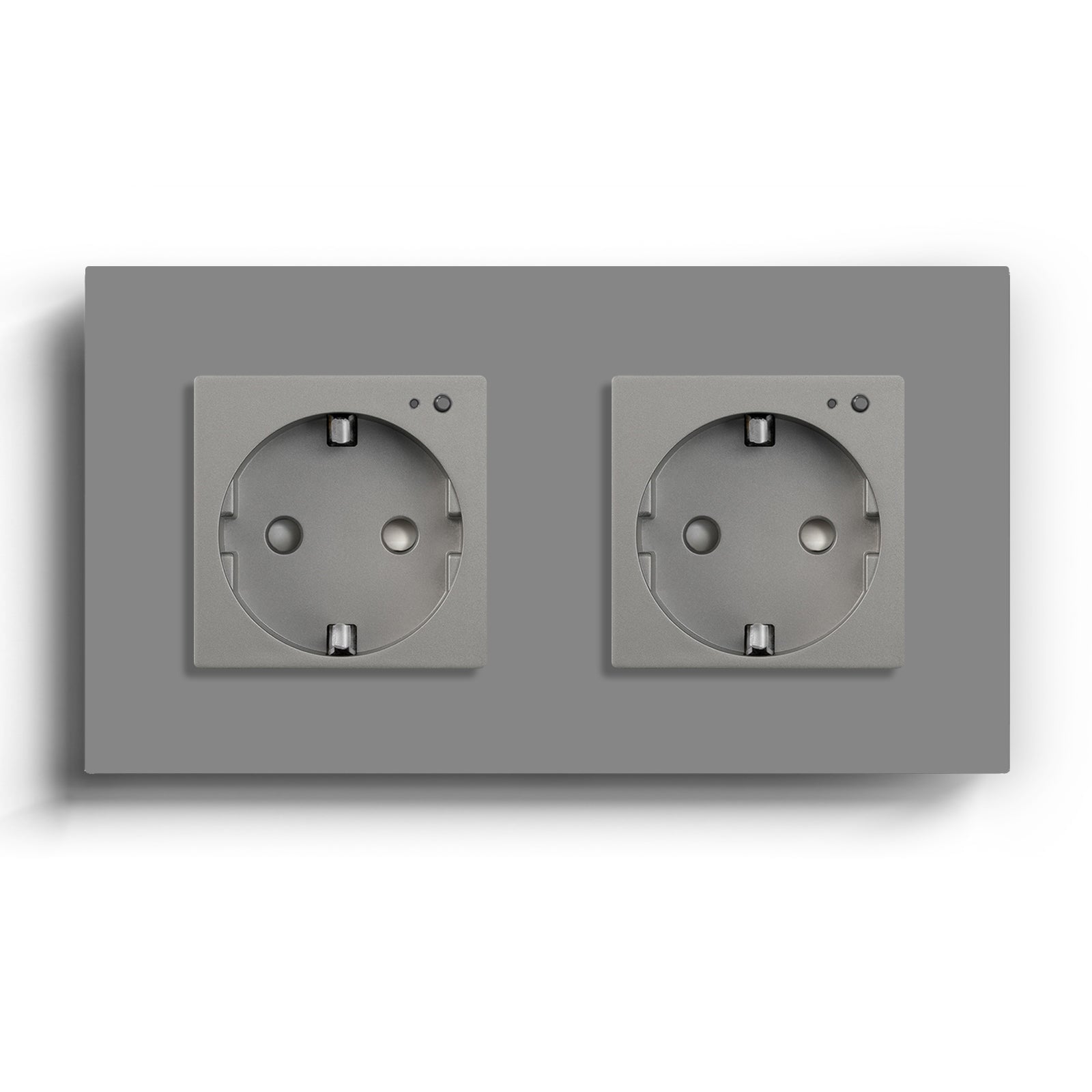 Bseed Wifi EU Wall Sockets With Energy Monitoring PC Panel Power Outlets & Sockets Bseedswitch Grey Double 