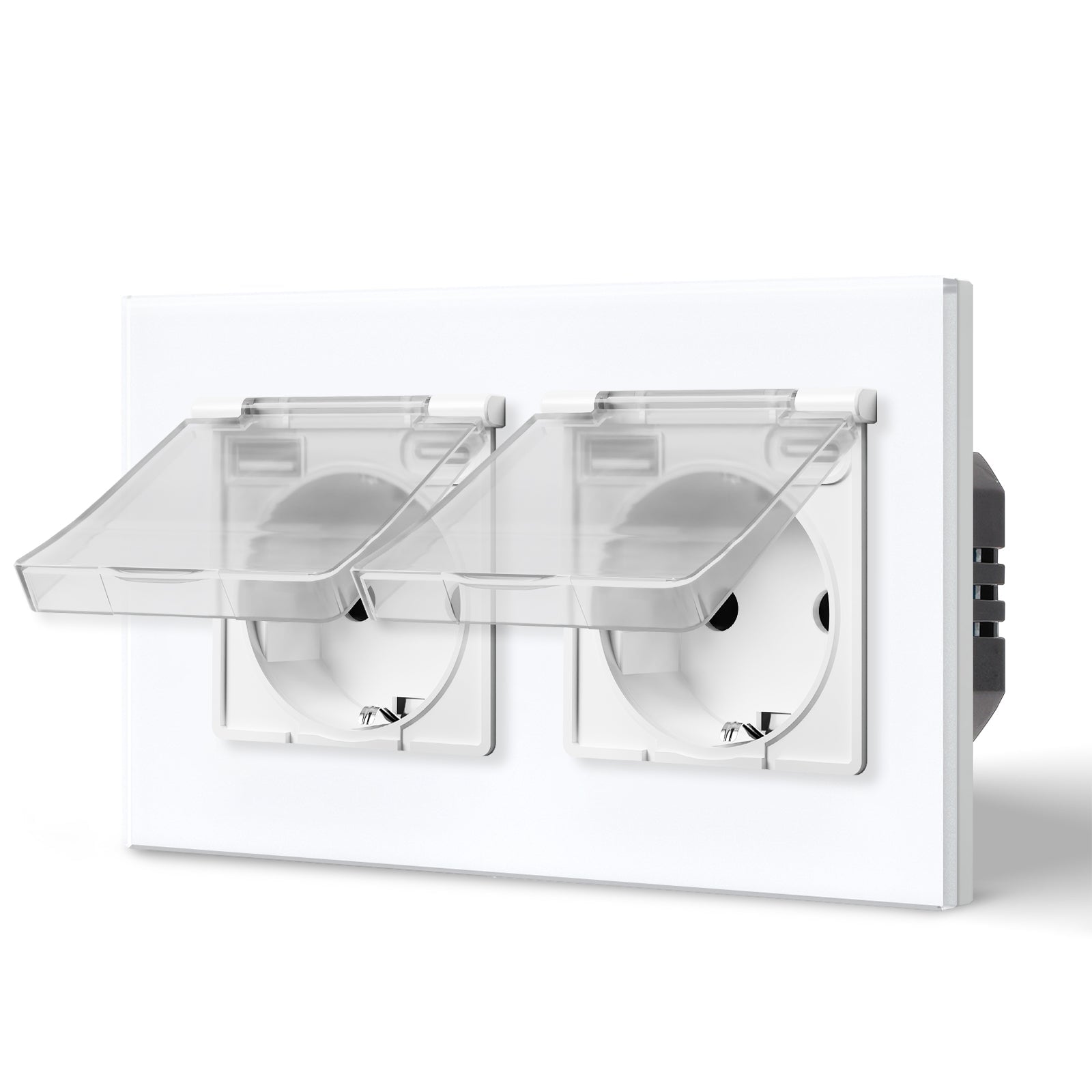 Eu socket with USB&Cover Glass Panel Power Outlets & Sockets Bseedswitch 