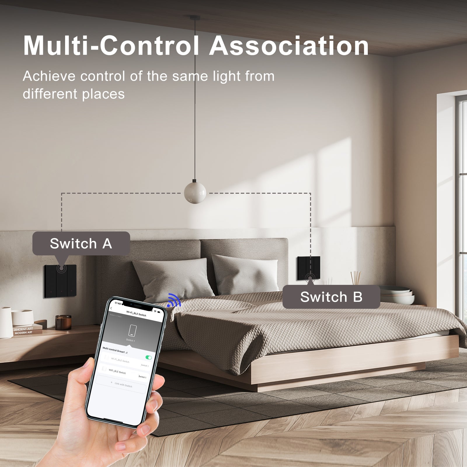 BSEED WiFi Automatic Rebound Smart Wall Light Switches Neutral Switch Bseedswitch 