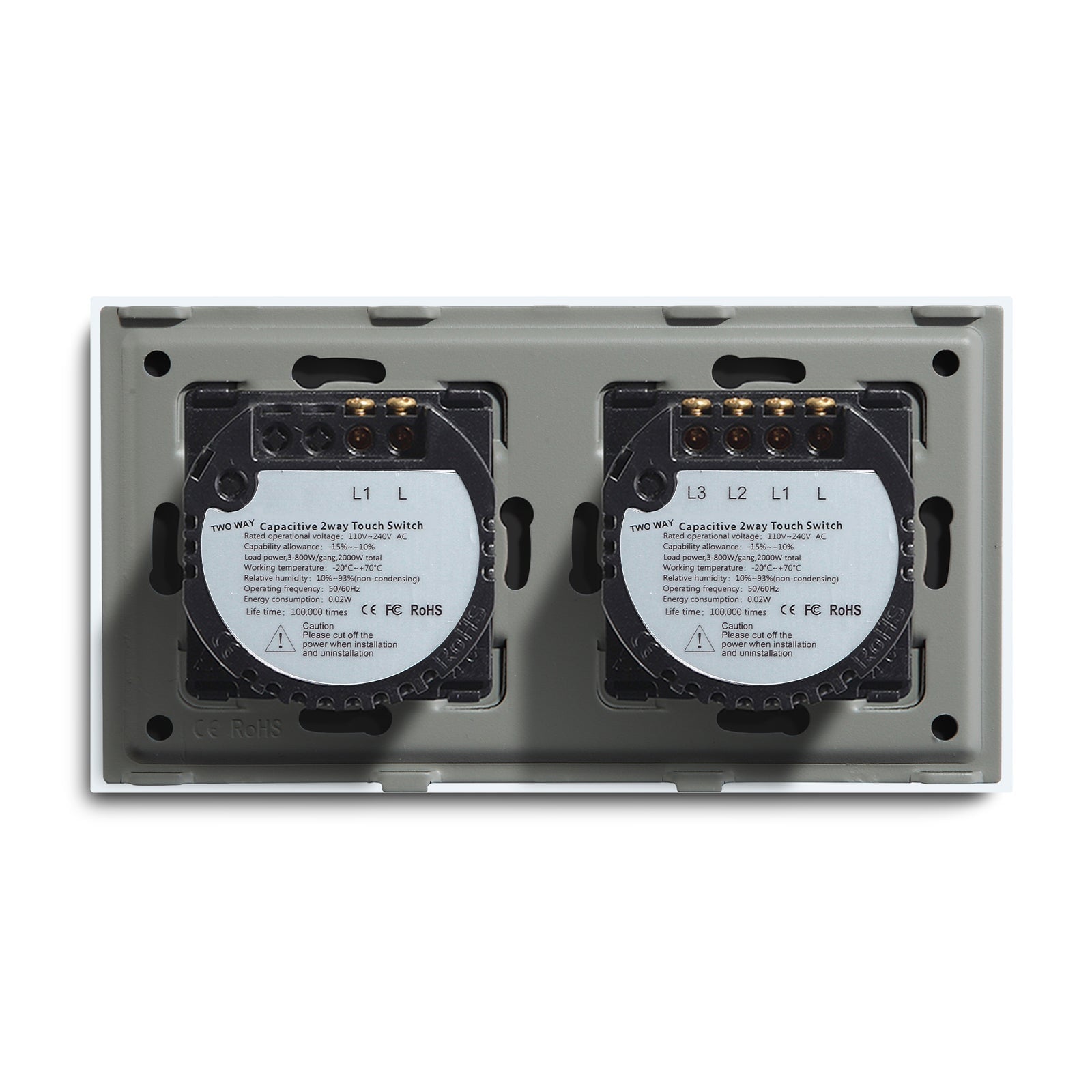 Bseed Double Touch Switch 1/2/3 Way 157mm 300W Wall Plates & Covers Bseedswitch 