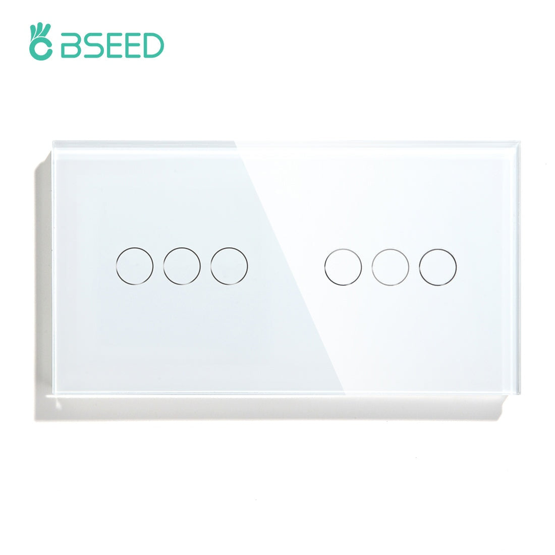 Bseed Double Touch Switch 1/2/3 Way 157mm 300W Wall Plates & Covers Bseedswitch White 3Gang + 3Gang 1Way