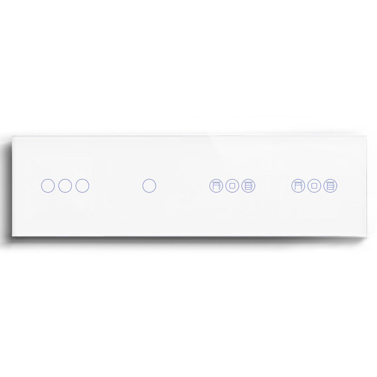 BSEED Double 1/2/3 Gang WiFi Switch With Double Roller Shutter Switch 299mm Light Switches Bseedswitch White 3Gang +1Gang+Double Shutter Switch 