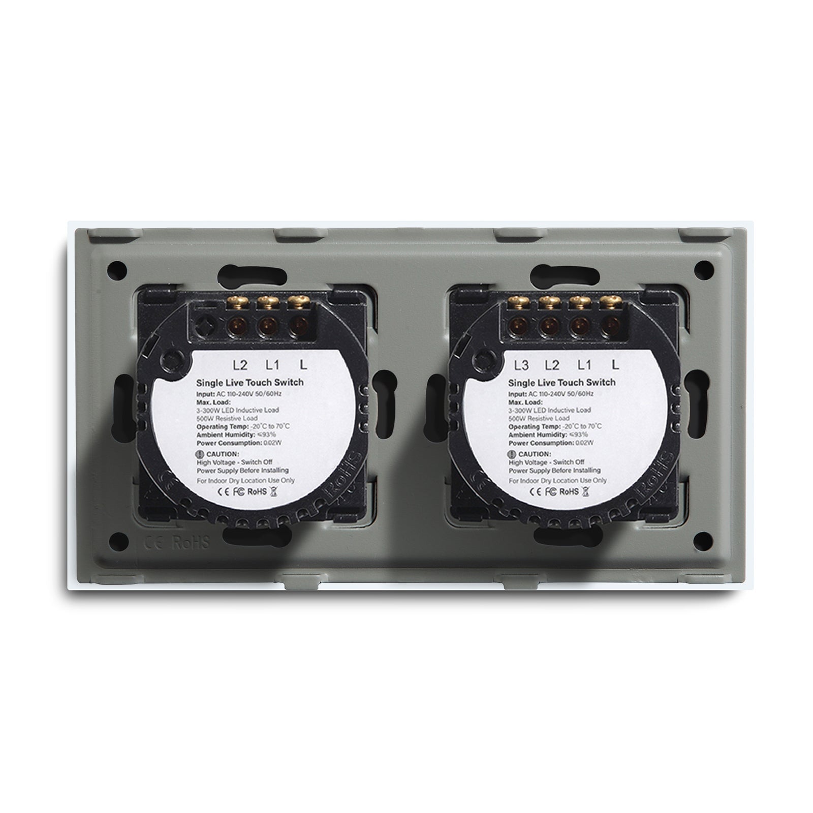 Bseed Double Touch Switch 1/2/3 Way 157mm 300W Wall Plates & Covers Bseedswitch 