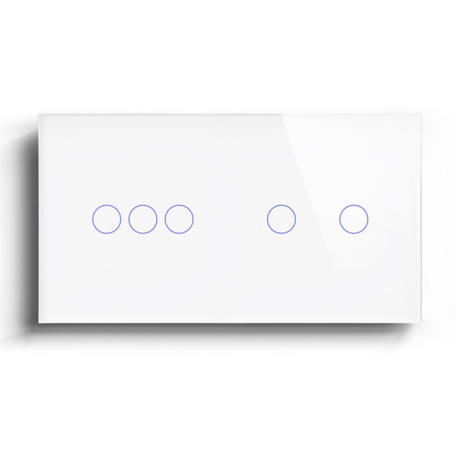 Bseed Double Touch Switch 1/2/3 Way 157mm 300W Wall Plates & Covers Bseedswitch White 3Gang + 2Gang 1Way