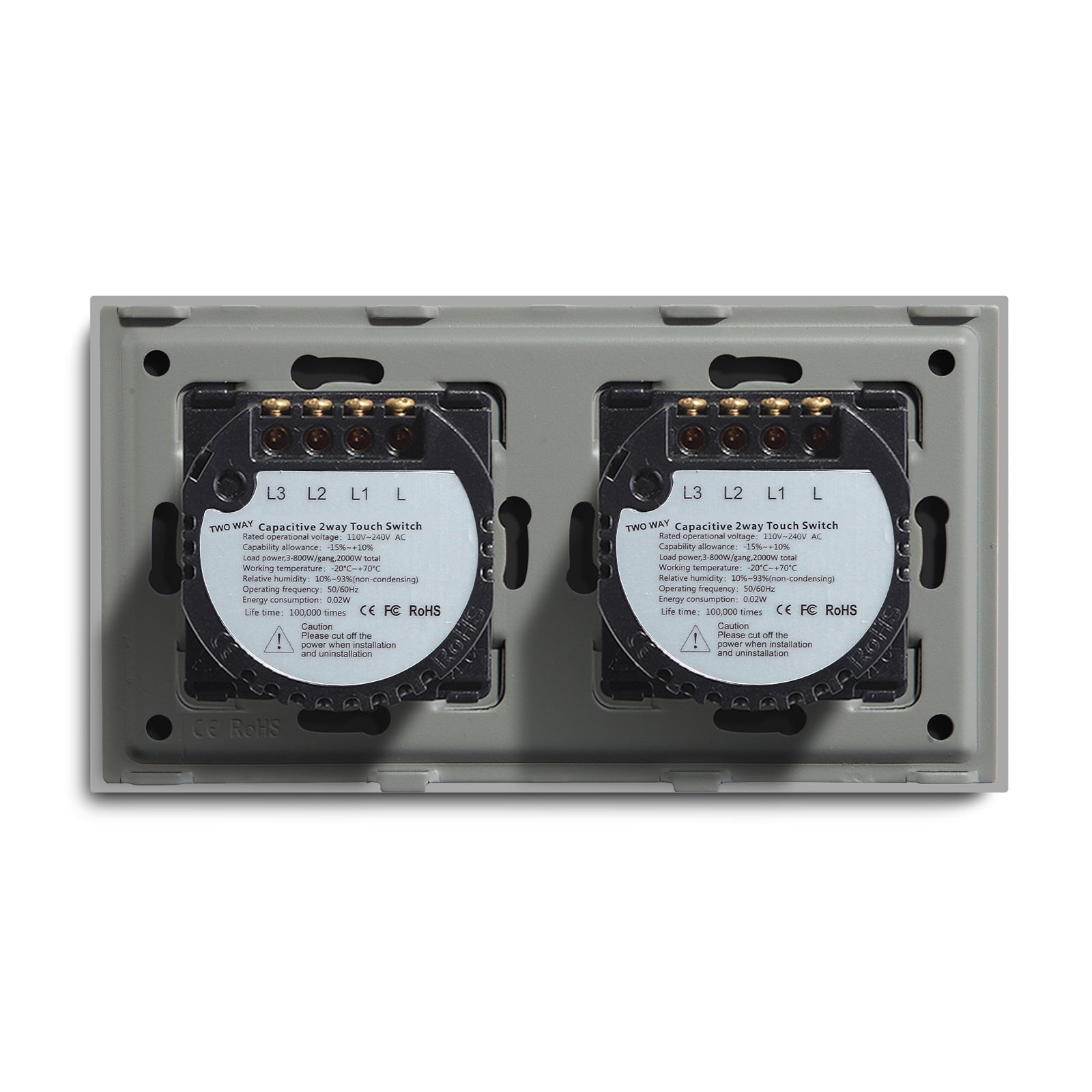 Bseed Double Touch Switch 1/2/3 Way 157mm 300W Wall Plates & Covers Bseedswitch 