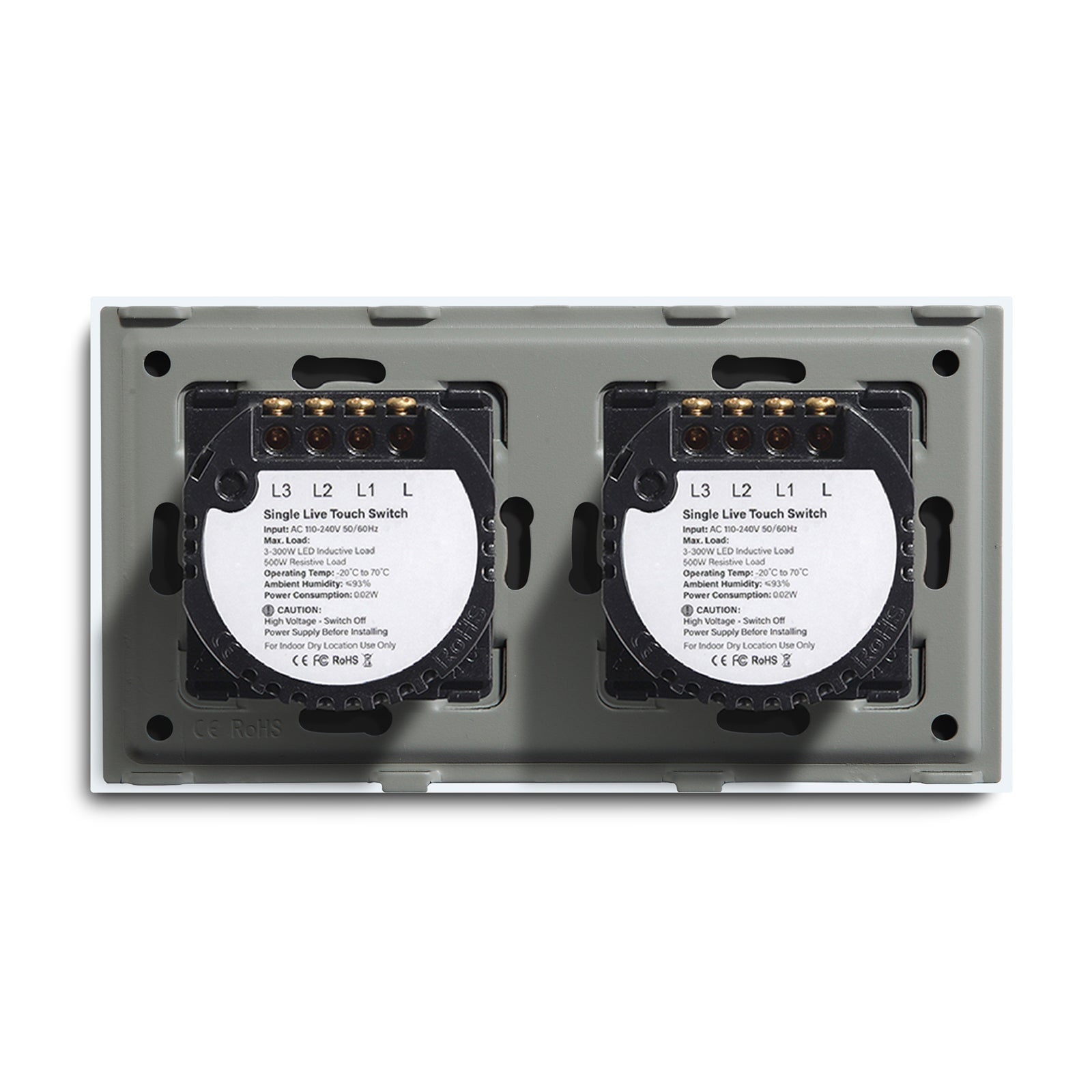 Bseed Double Touch Switch 1/2/3 Way 157mm 300W Wall Plates & Covers Bseedswitch 