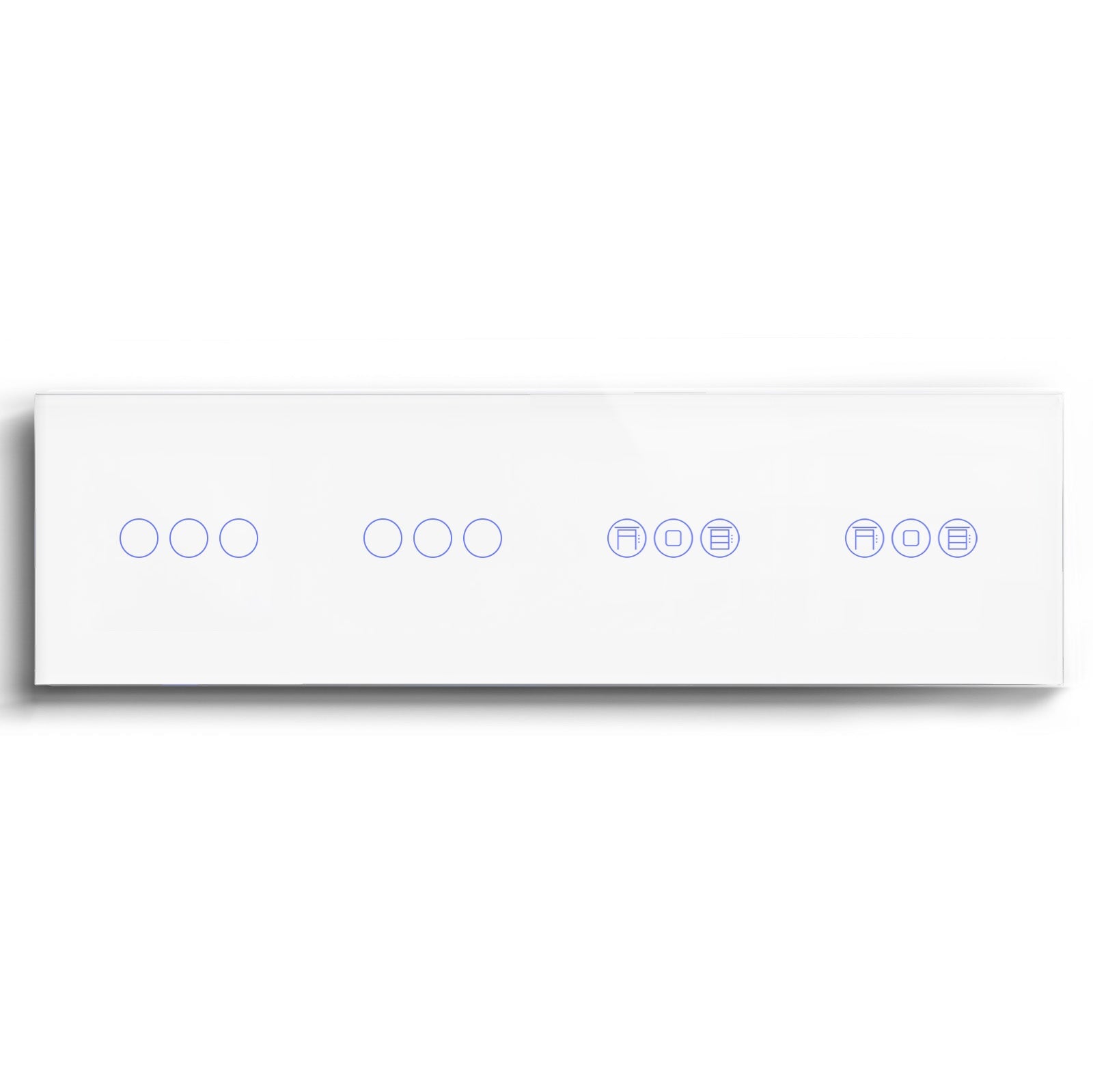 BSEED Double 1/2/3 Gang WiFi Switch With Double Roller Shutter Switch 299mm Light Switches Bseedswitch White 3Gang +3Gang+Double Shutter Switch 