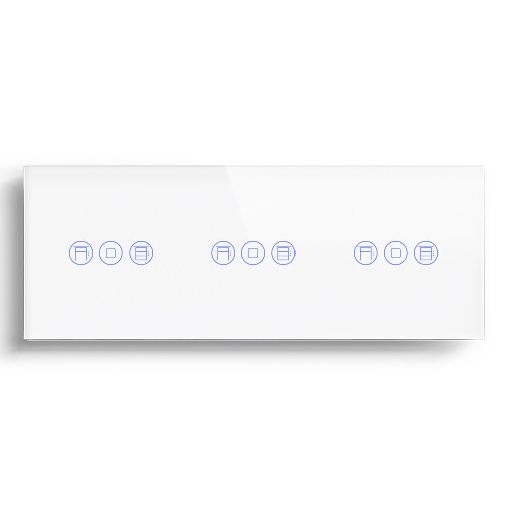 BSEED WiFi Triple Roller Shutter Switch Touch Panel Voice Control 228mm Shutters Bseedswitch 