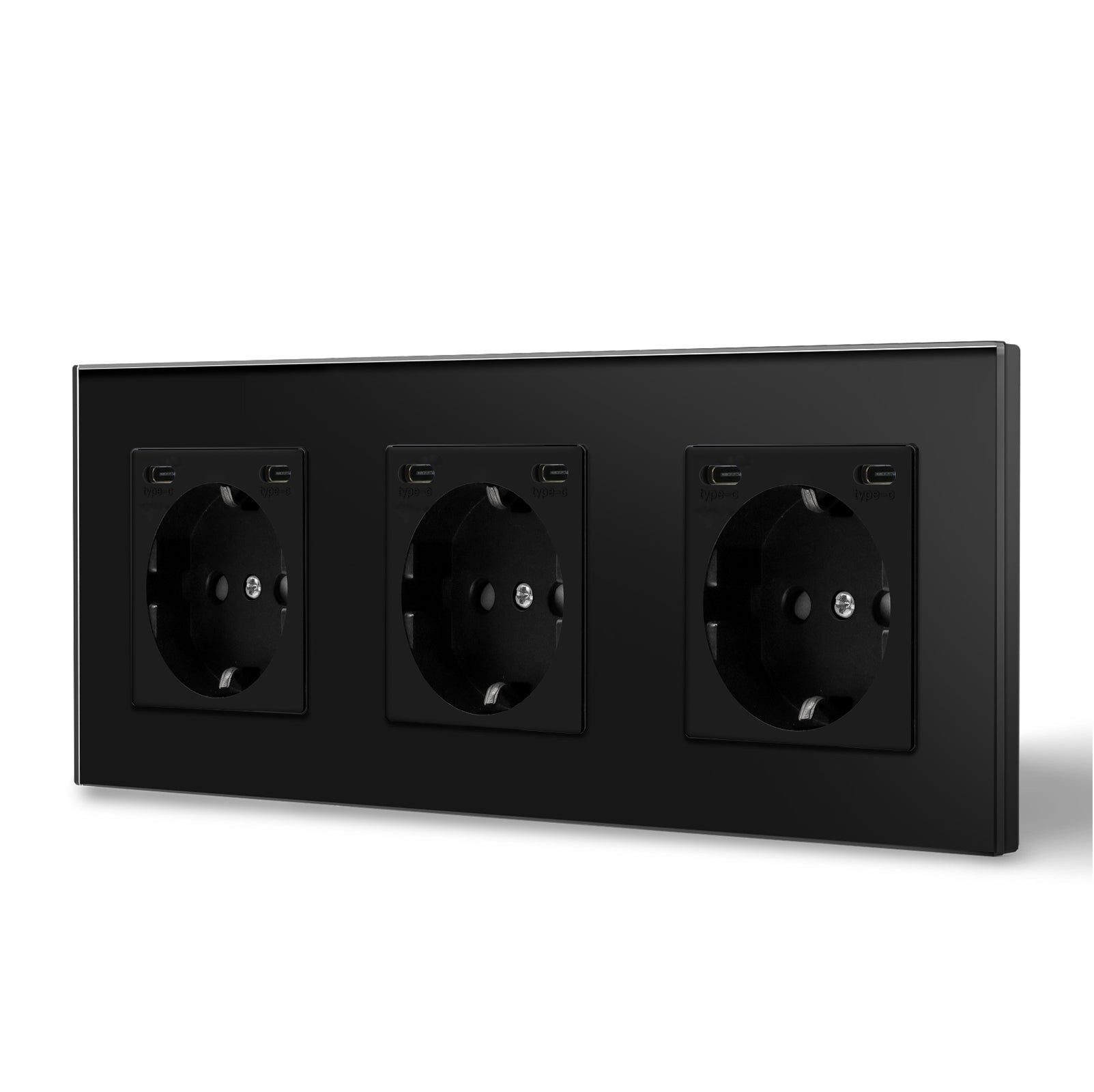 BSEED EU sockets with Double 2.1A Type-C Interface Outlet Wall Socket With Waterproof Power Outlets & Sockets Bseedswitch 