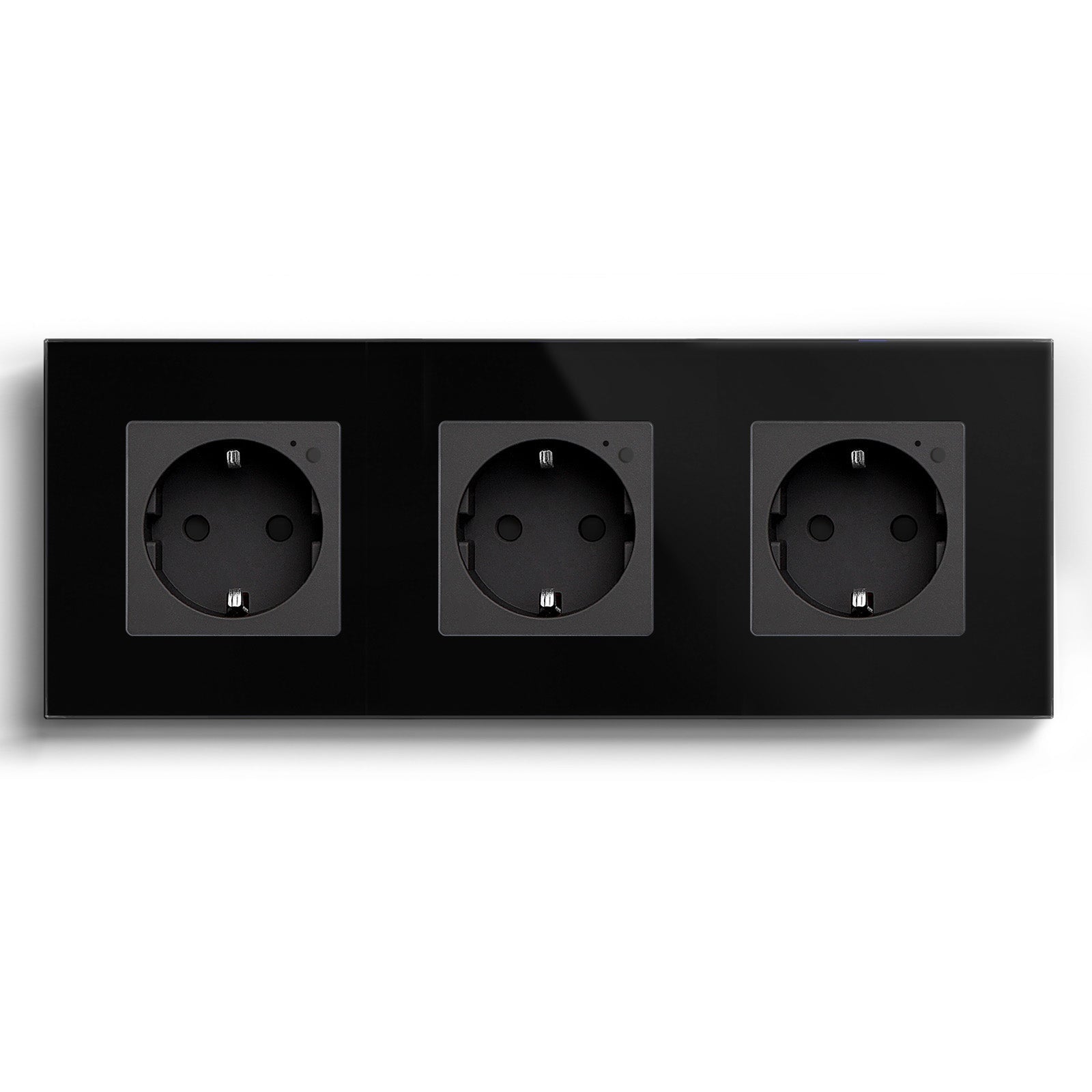 Bseed Wifi EU Standard Socket Wall Sockets With Energy Monitoring Power Outlets & Sockets Bseedswitch Black Triple 