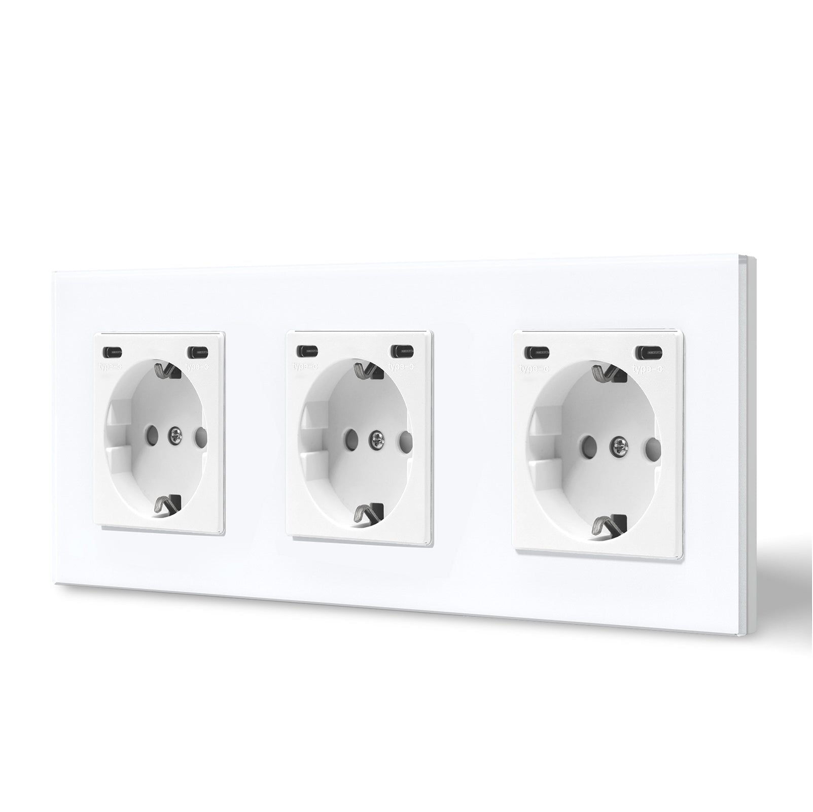 BSEED EU sockets with Double 2.1A Type-C Interface Outlet Wall Socket With Waterproof Power Outlets & Sockets Bseedswitch 