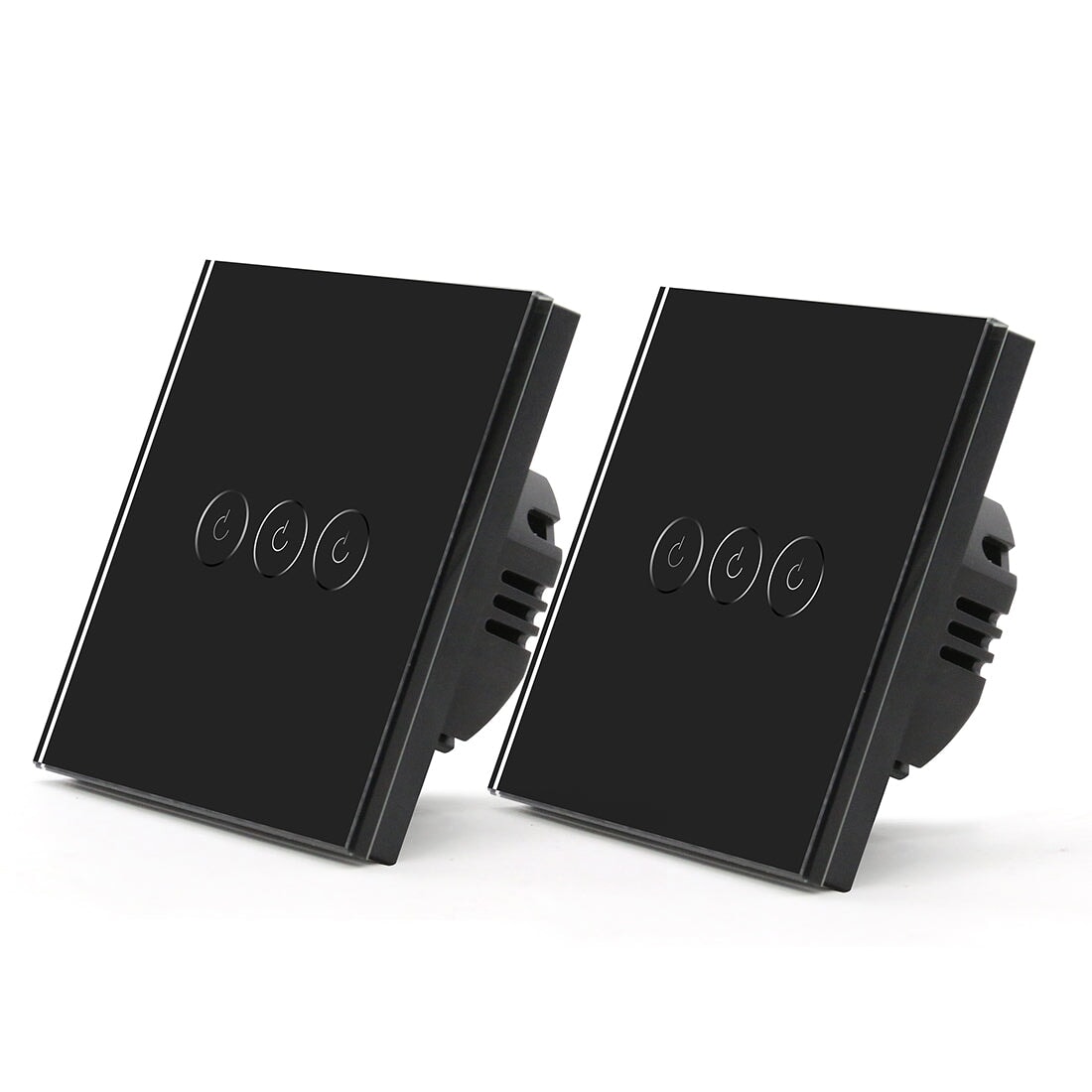 Bseed Smart Wifi Touch Switch 3 Gang 1/2/3 Way 1/2/3Pcs/Pack Wall Plates & Covers Bseedswitch Black 2Pcs/Pack 