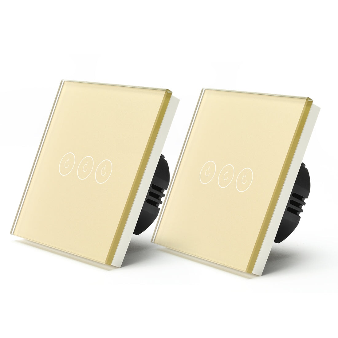 Bseed Smart Wifi Touch Switch 3 Gang 1/2/3 Way 1/2/3Pcs/Pack Wall Plates & Covers Bseedswitch Golden 2Pcs/Pack 