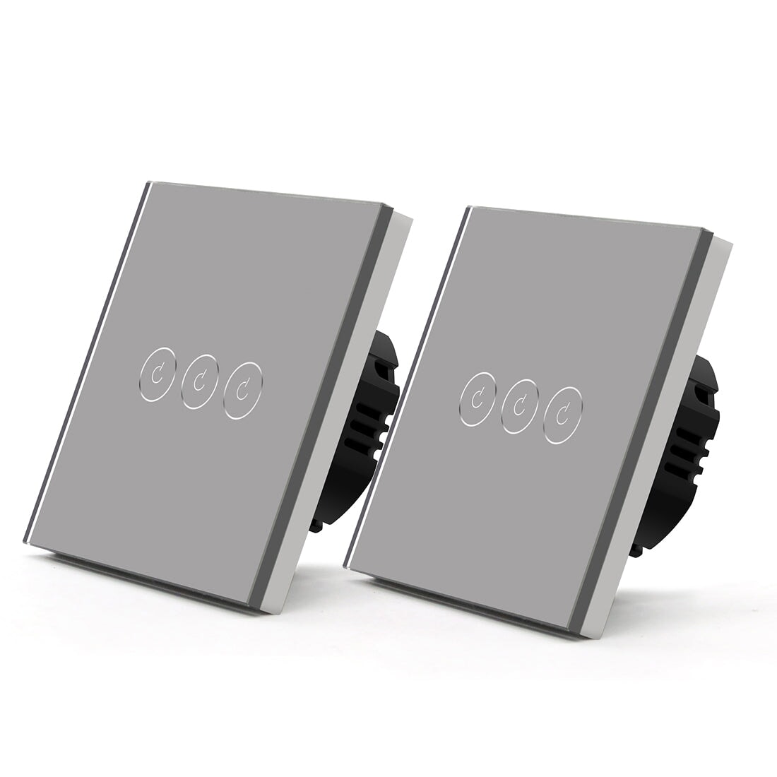 Bseed Smart Wifi Touch Switch 3 Gang 1/2/3 Way 1/2/3Pcs/Pack Wall Plates & Covers Bseedswitch Grey 2Pcs/Pack 