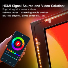 Wifi Bletooth Smart TV LED Neon Light Strip wiht HDMI Sync Box light Bseedswitch 