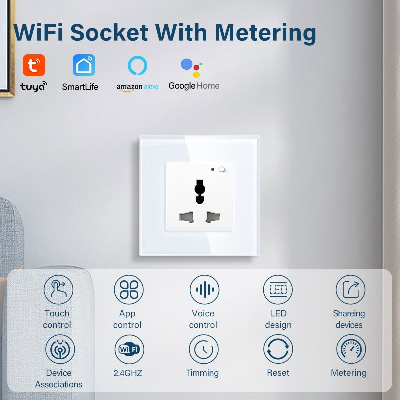 BSEED Smart WiFi Multi-Function Wall Sockets with Energy monitoring Bseedswitch 