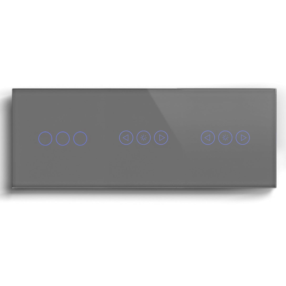 BSEED 1/2/3 Gang WiFi Switch With Double Dimmer Switch 228mm Light Switches Bseedswitch Grey 3Gang wifi switch+double dimmer switch 