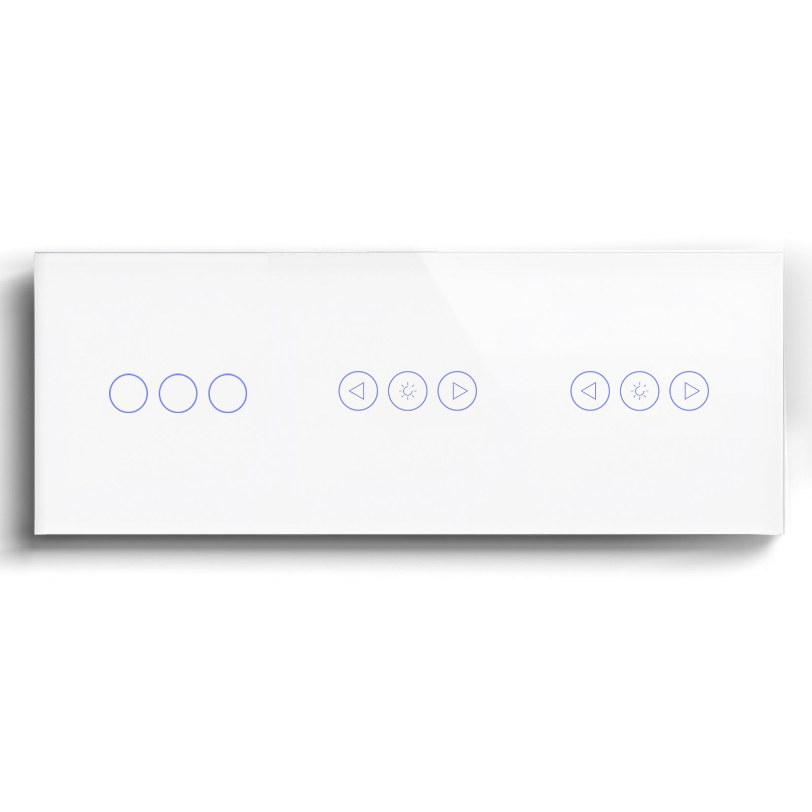 BSEED 1/2/3 Gang WiFi Switch With Double Dimmer Switch 228mm Light Switches Bseedswitch White 3Gang wifi switch+double dimmer switch 