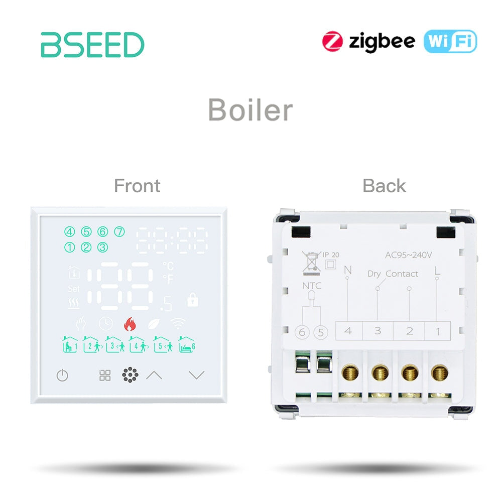 BSEED LED Screen Floor Heating Room Thermostat Controller DIY function key Thermostats Bseedswitch 